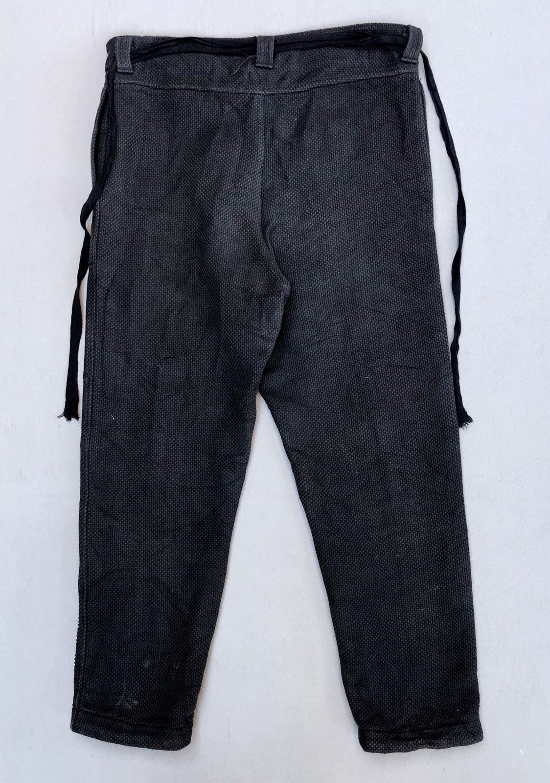 Japanese Brand × Vintage Samurai Kendo Fabric Custom Drawstring Heavy Pants Size US 34 / EU 50 - 6 Thumbnail