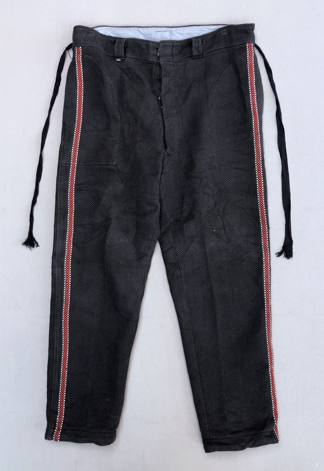 Japanese Brand × Vintage Samurai Kendo Fabric Custom Drawstring Heavy Pants Size US 34 / EU 50 - 1 Thumbnail
