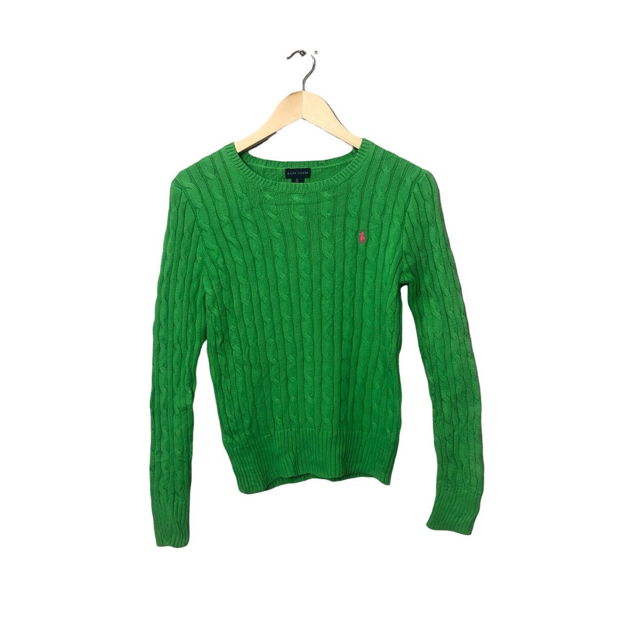 Aran Isles Knitwear × Ralph Lauren Vintage Ralph Lauren Embroidery Small Logo Knitwear Jumper Size XS / US 0-2 / IT 36-38 - 1 Thumbnail