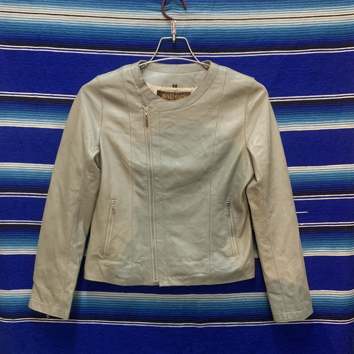 image of Balmain Leather Jacket Women (Size Medium)