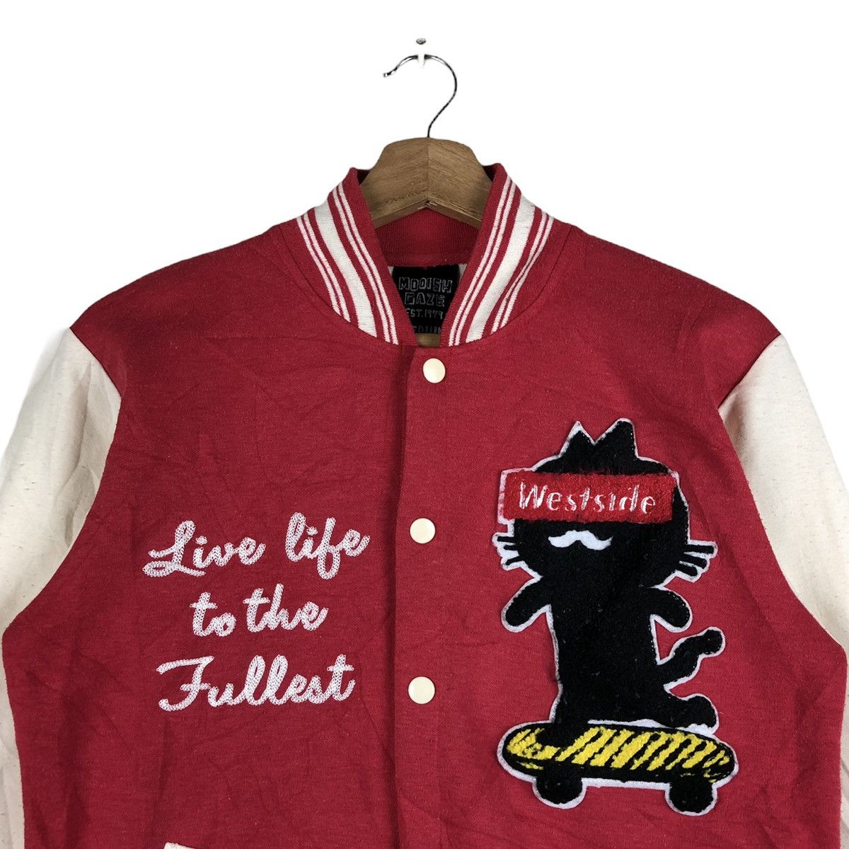 Japanese Brand Modish Gave Skater Streetstyle Varsity Jacket Size US M / EU 48-50 / 2 - 2 Thumbnail