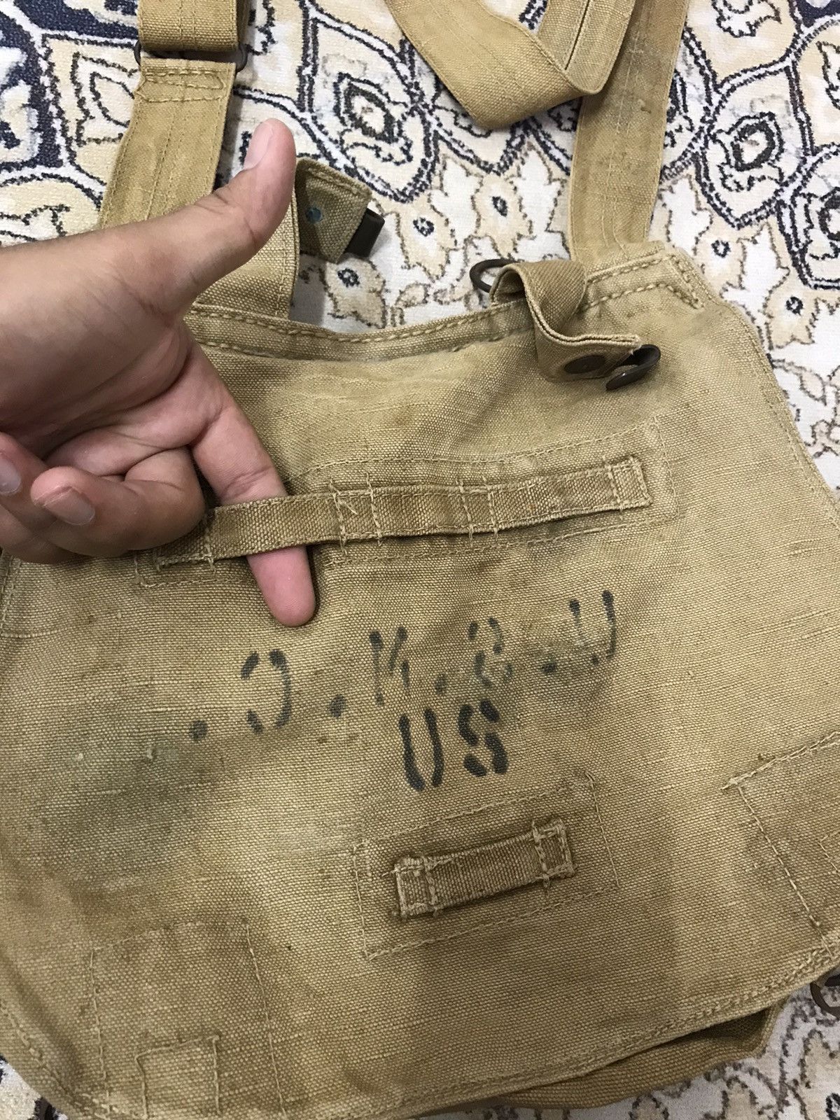 Vintage Rare❗️Vintage 60s U.S Marine Corps Sling Bags Like Kapital Size ONE SIZE - 15 Thumbnail