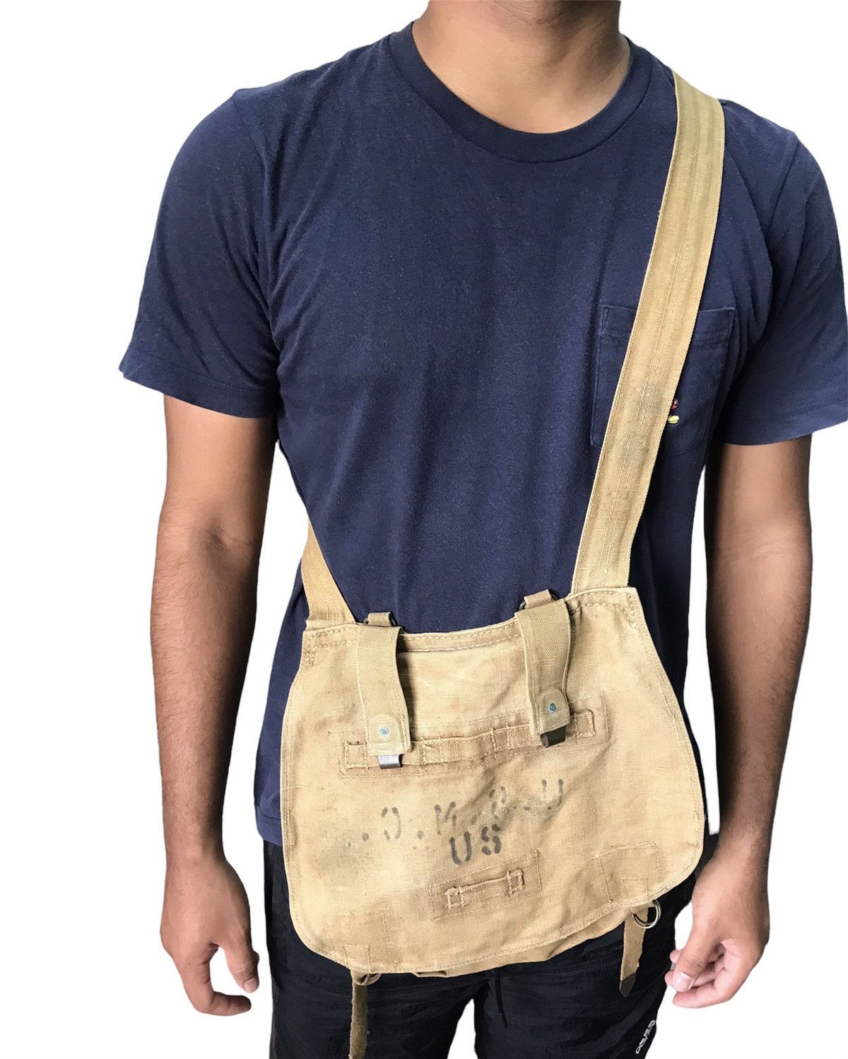 Vintage Rare❗️Vintage 60s U.S Marine Corps Sling Bags Like Kapital Size ONE SIZE - 3 Thumbnail