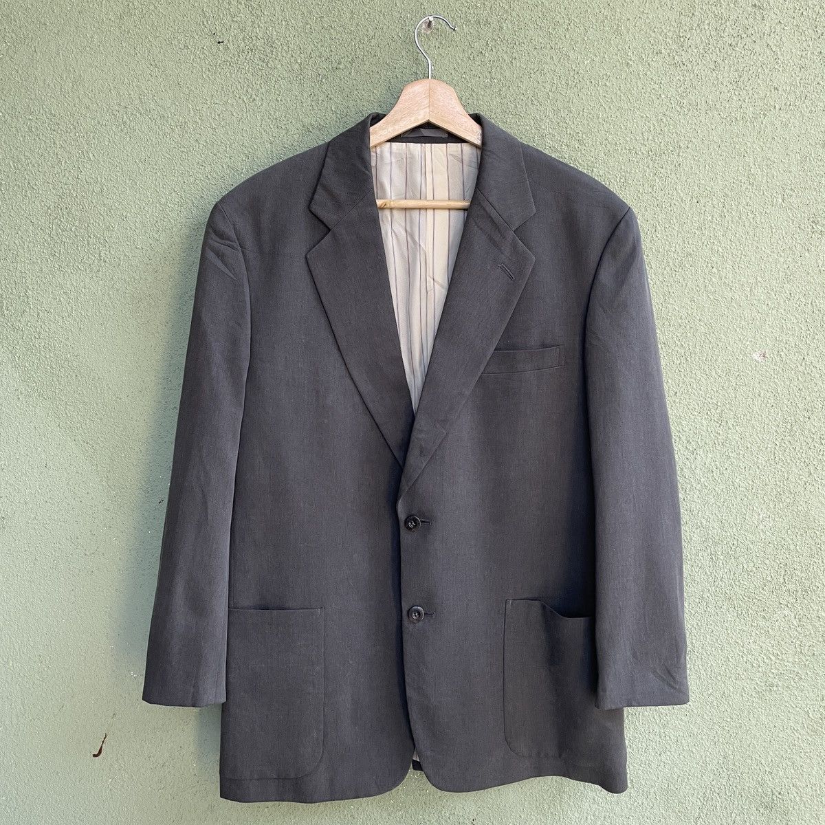 Burberry Vintage Burberrys Grey Blazer Coat Jacket Size L Size US L / EU 52-54 / 3 - 1 Thumbnail