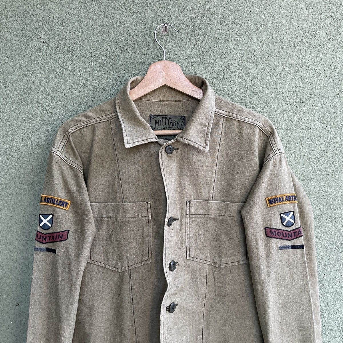 Vintage Vintage Military Faded Button Ups Patch Long Sleeve Shirt Size US M / EU 48-50 / 2 - 3 Thumbnail
