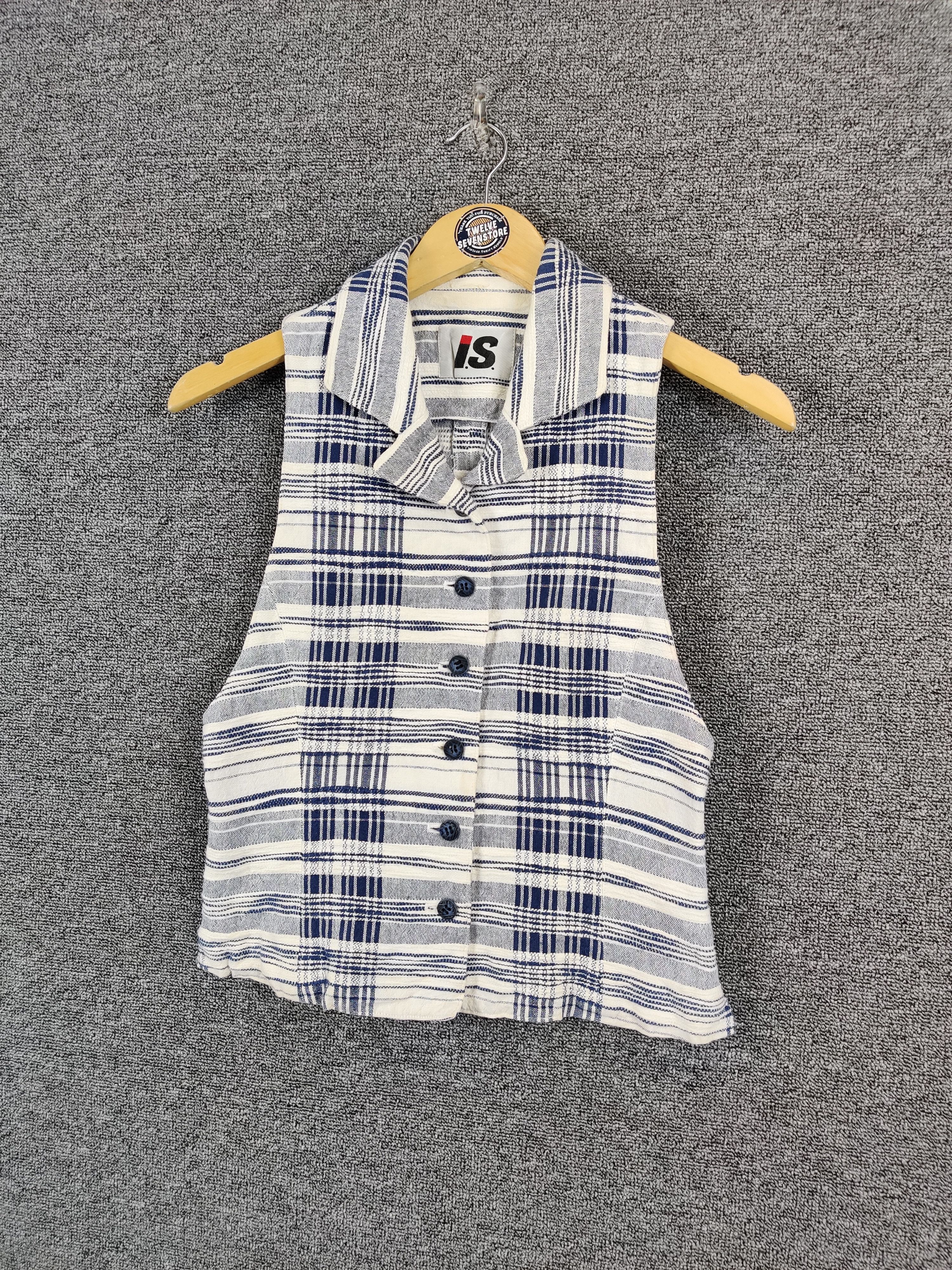 Issey Miyake Vintage Issey Miyake Plaid Vest Nice Design Size US XXS / EU 40 - 2 Thumbnail