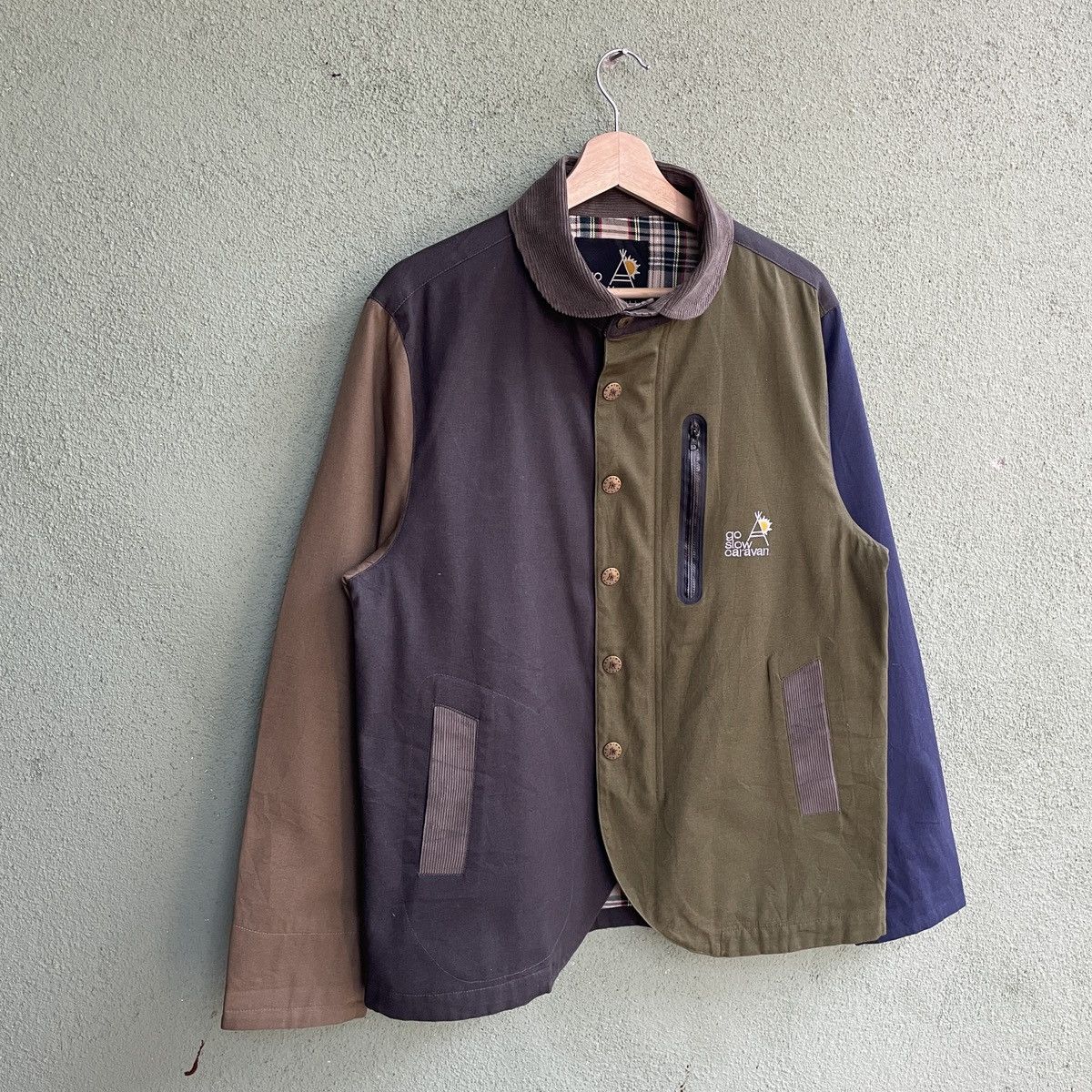go slow caravan Vintage Go Slow Cavaran 4 Tone Colour Zipper Ups Jacket Size US M / EU 48-50 / 2 - 3 Thumbnail
