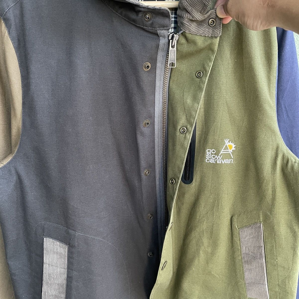 go slow caravan Vintage Go Slow Cavaran 4 Tone Colour Zipper Ups Jacket Size US M / EU 48-50 / 2 - 6 Thumbnail
