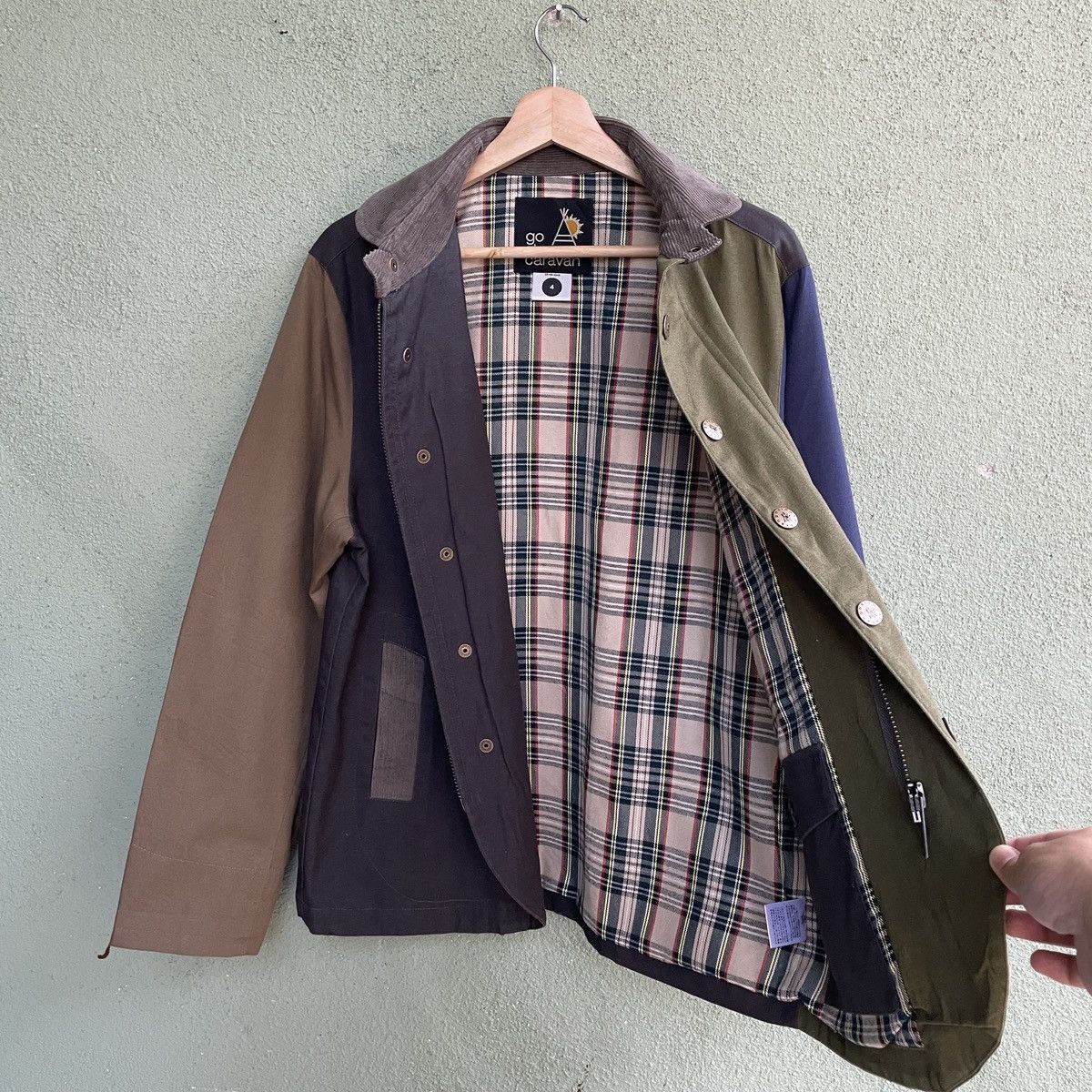 go slow caravan Vintage Go Slow Cavaran 4 Tone Colour Zipper Ups Jacket Size US M / EU 48-50 / 2 - 1 Thumbnail