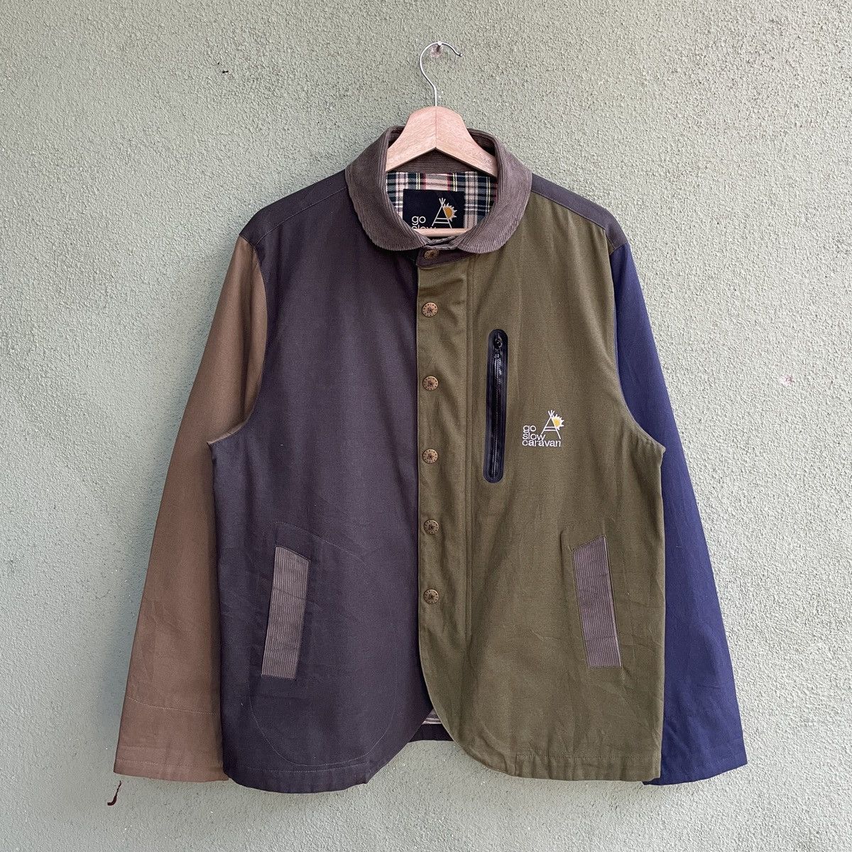 go slow caravan Vintage Go Slow Cavaran 4 Tone Colour Zipper Ups Jacket Size US M / EU 48-50 / 2 - 2 Thumbnail
