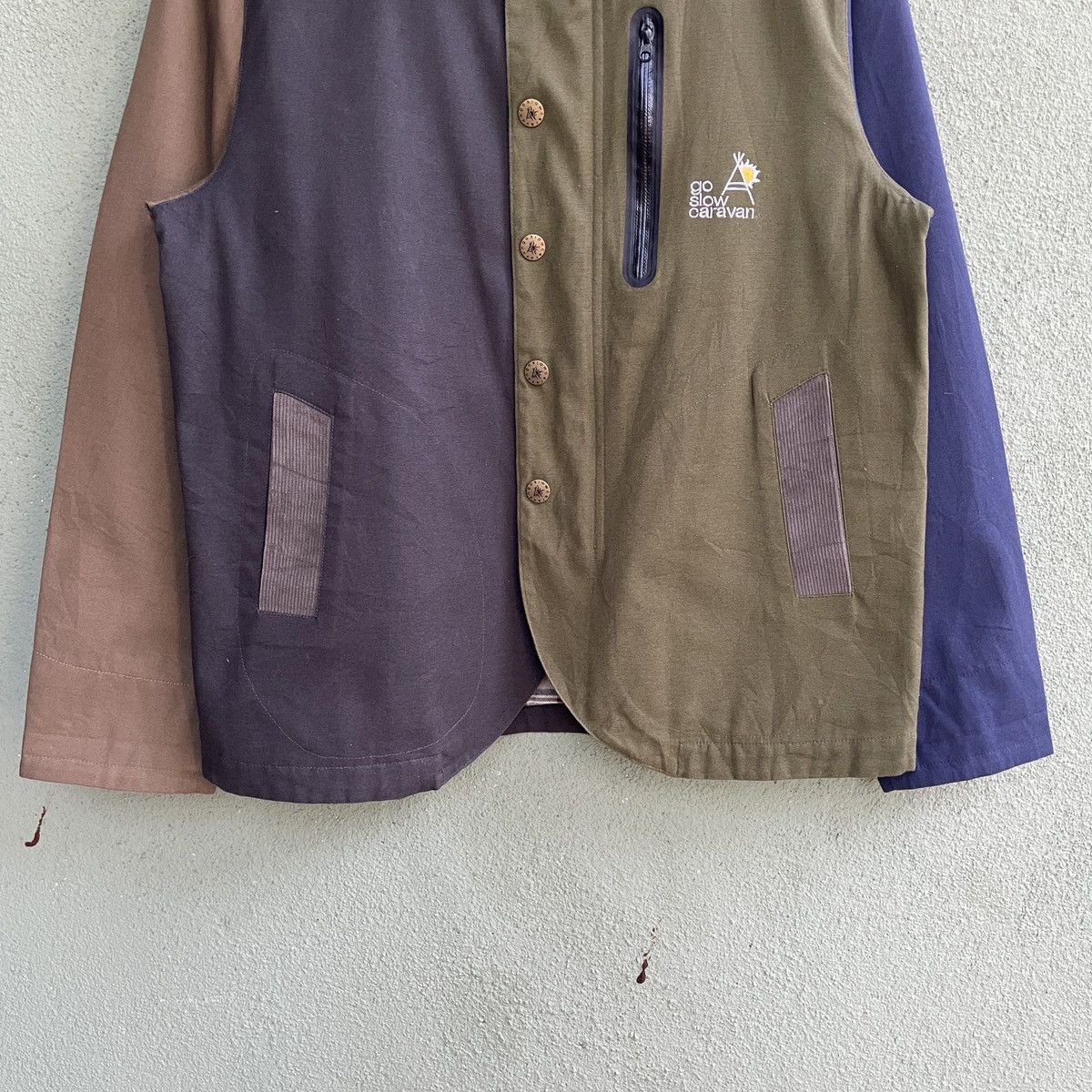 go slow caravan Vintage Go Slow Cavaran 4 Tone Colour Zipper Ups Jacket Size US M / EU 48-50 / 2 - 5 Thumbnail