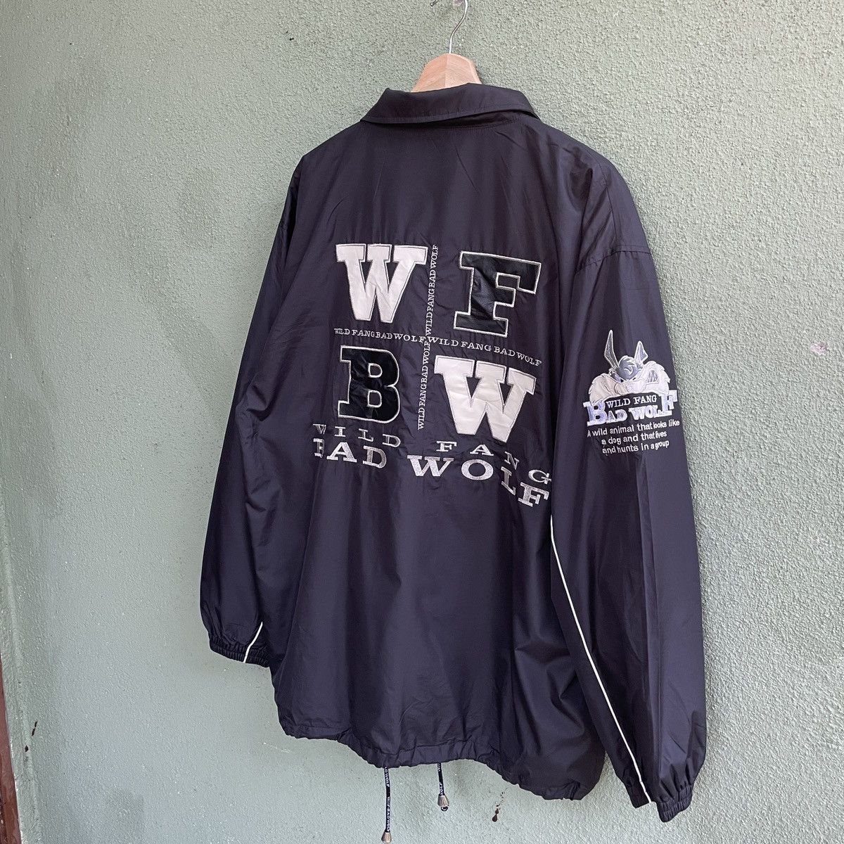 Japanese Brand RARE🔥 Vintage WFBW Big Logo Black Zipper Ups Jacket Size US XL / EU 56 / 4 - 11 Thumbnail