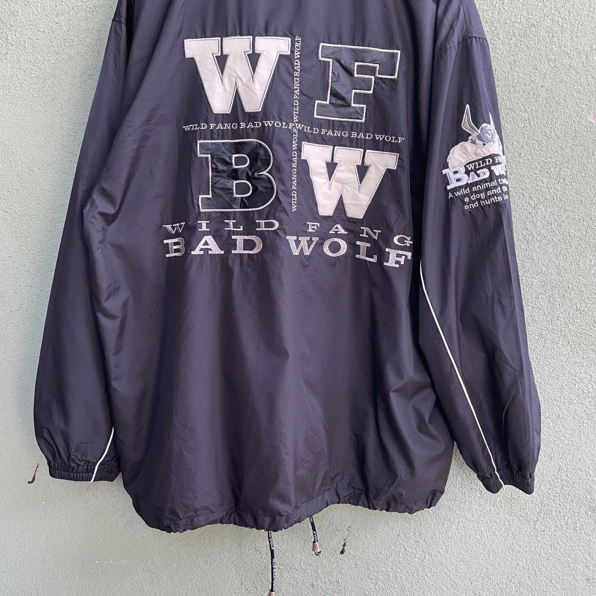 Japanese Brand RARE🔥 Vintage WFBW Big Logo Black Zipper Ups Jacket Size US XL / EU 56 / 4 - 9 Thumbnail