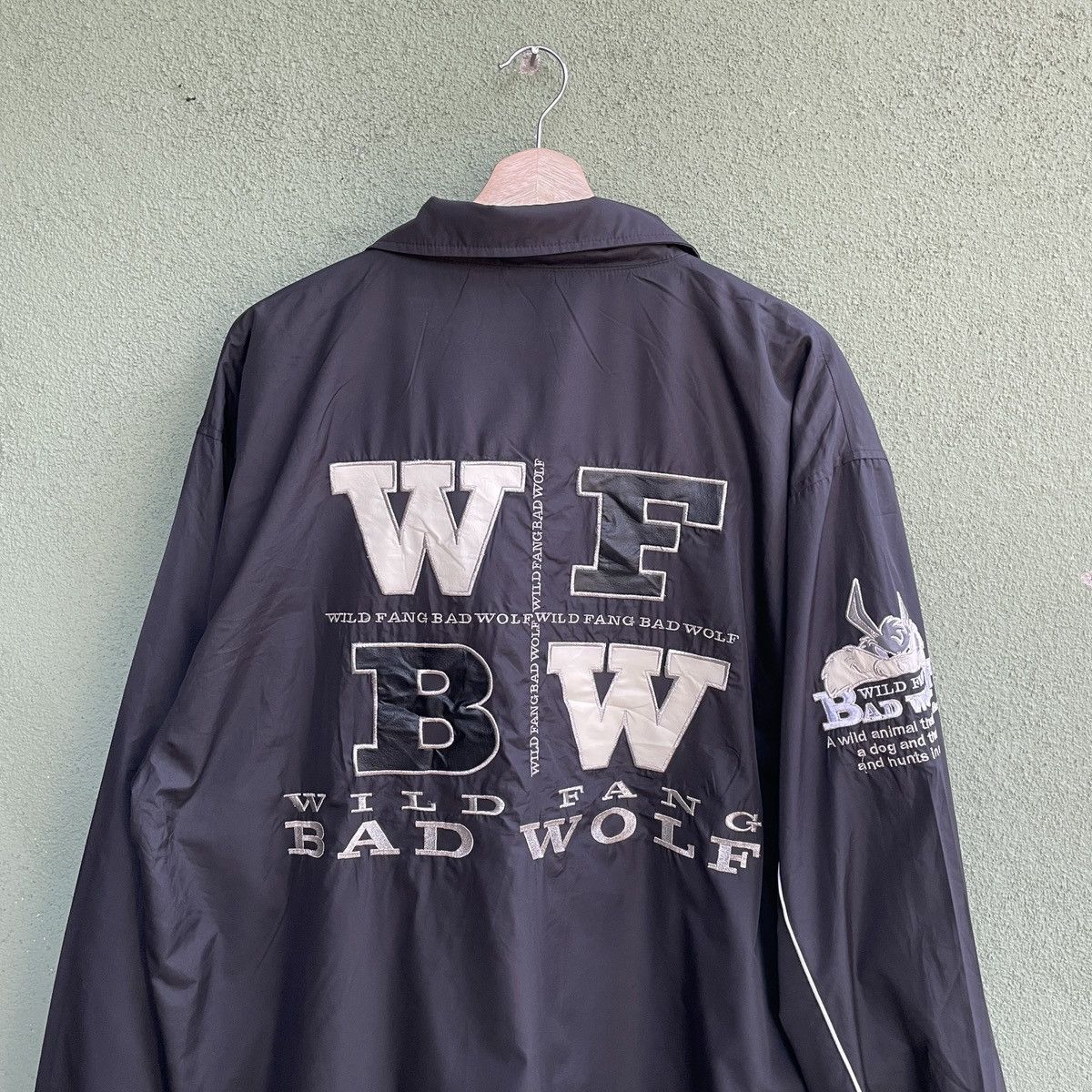 Japanese Brand RARE🔥 Vintage WFBW Big Logo Black Zipper Ups Jacket Size US XL / EU 56 / 4 - 10 Thumbnail