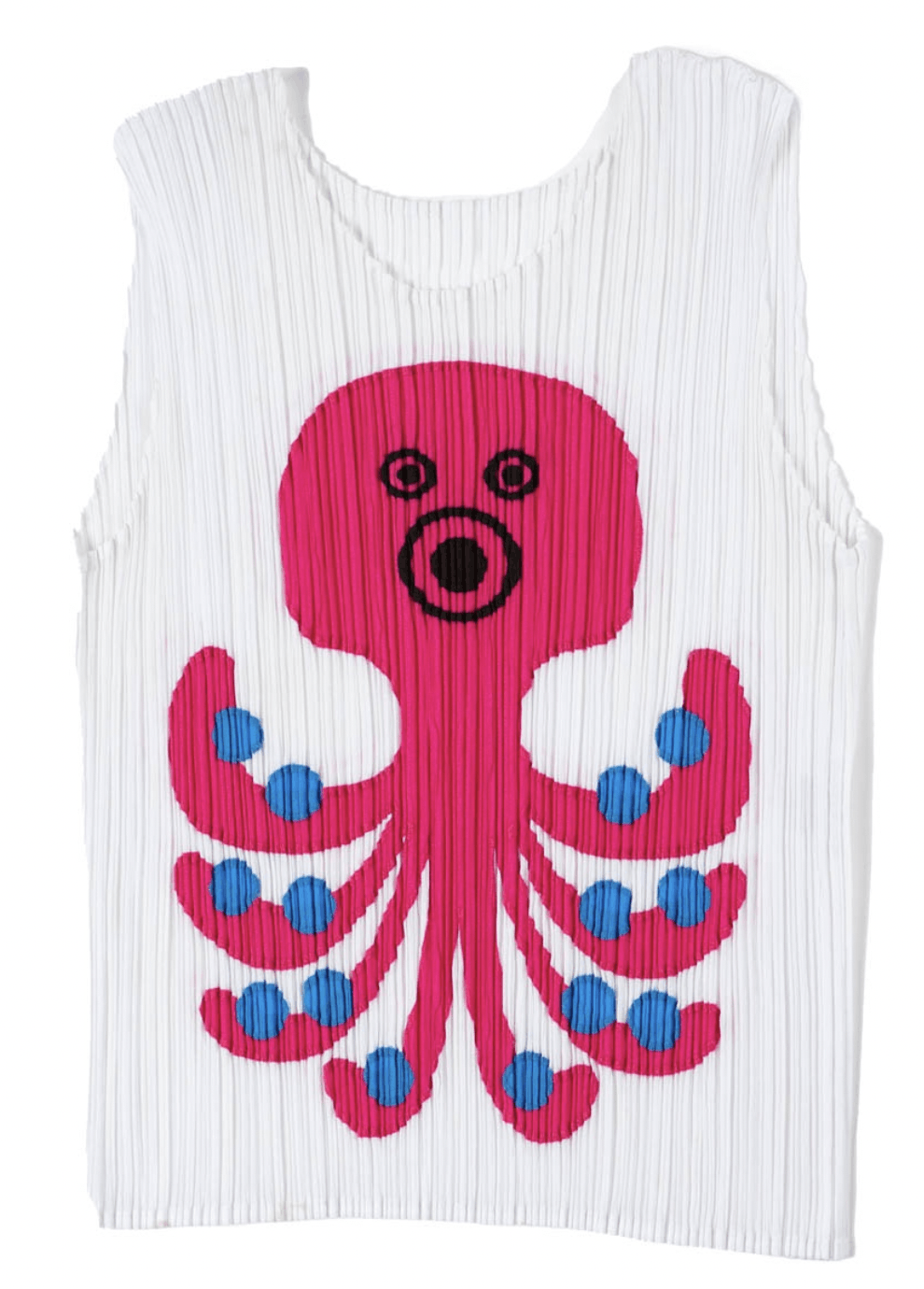 image of Issey Miyake Pleats Please Pleats Please Octopus Tank Top in White, Women's (Size Small)