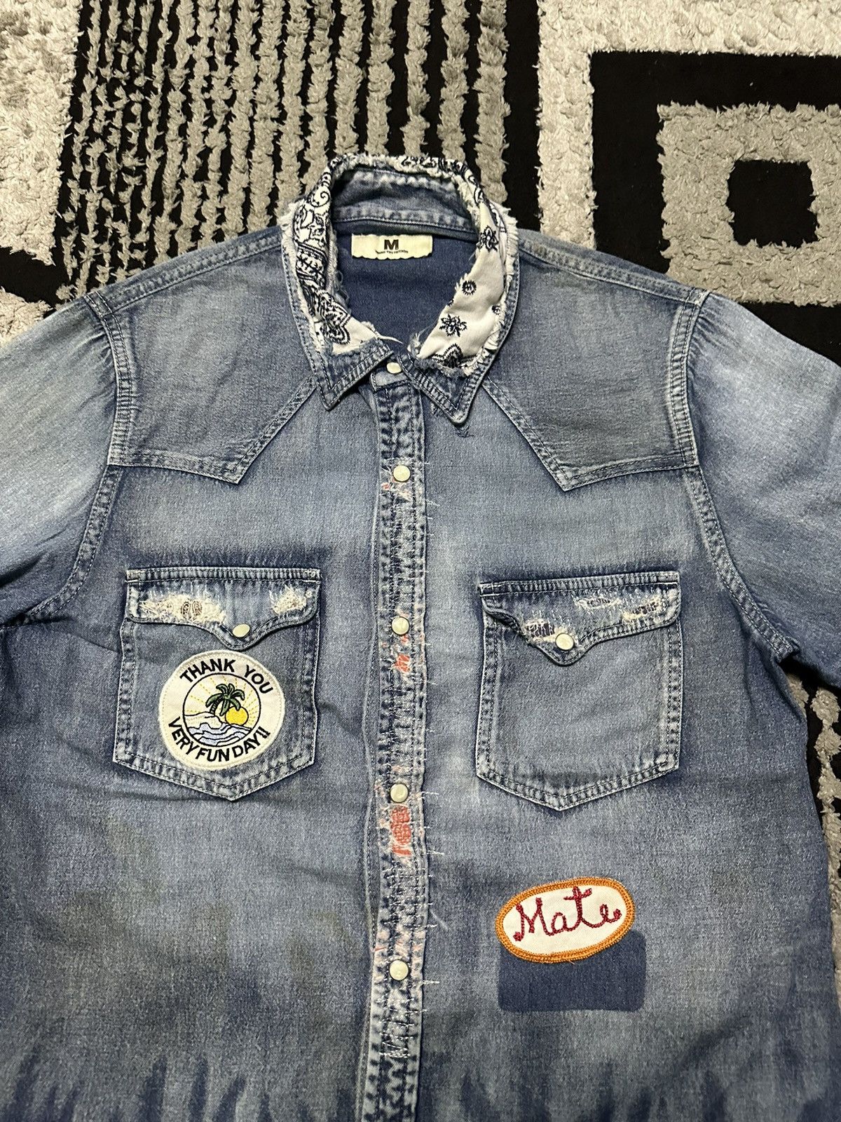 Japanese Brand Western denim shirts Size US M / EU 48-50 / 2 - 3 Thumbnail