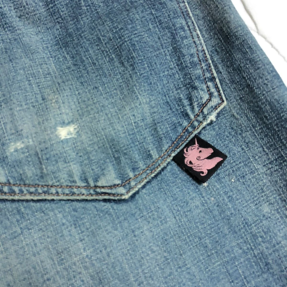 Japanese Brand RNA Japan Patchwork/Shashiko Distressed Denim Size US 30 / EU 46 - 14 Thumbnail