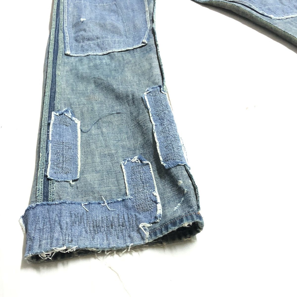 Japanese Brand RNA Japan Patchwork/Shashiko Distressed Denim Size US 30 / EU 46 - 19 Thumbnail