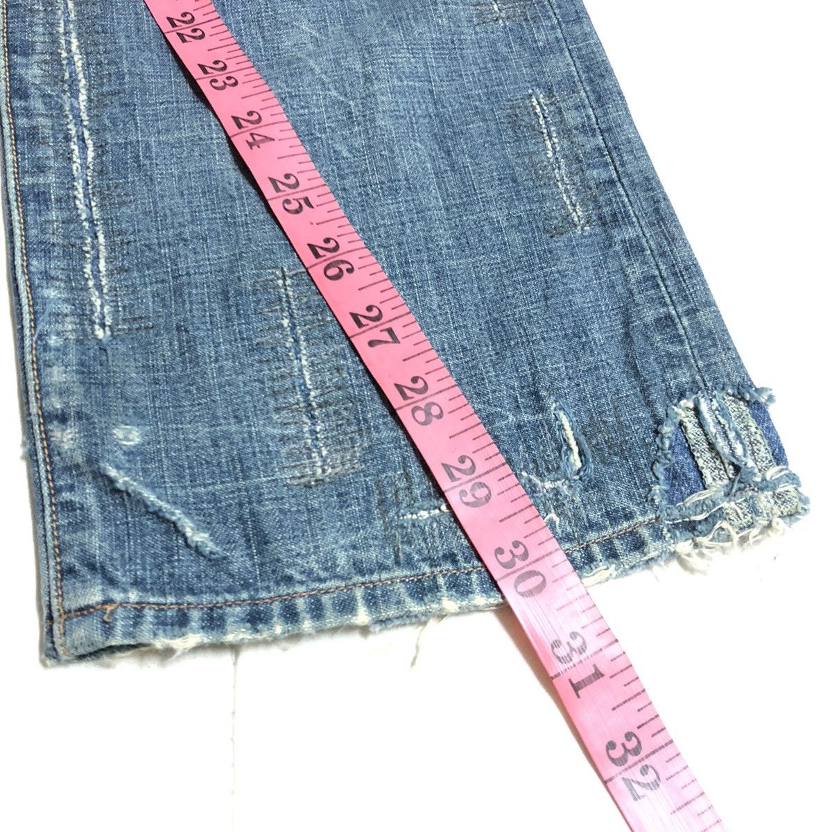 Japanese Brand RNA Japan Patchwork/Shashiko Distressed Denim Size US 30 / EU 46 - 10 Thumbnail