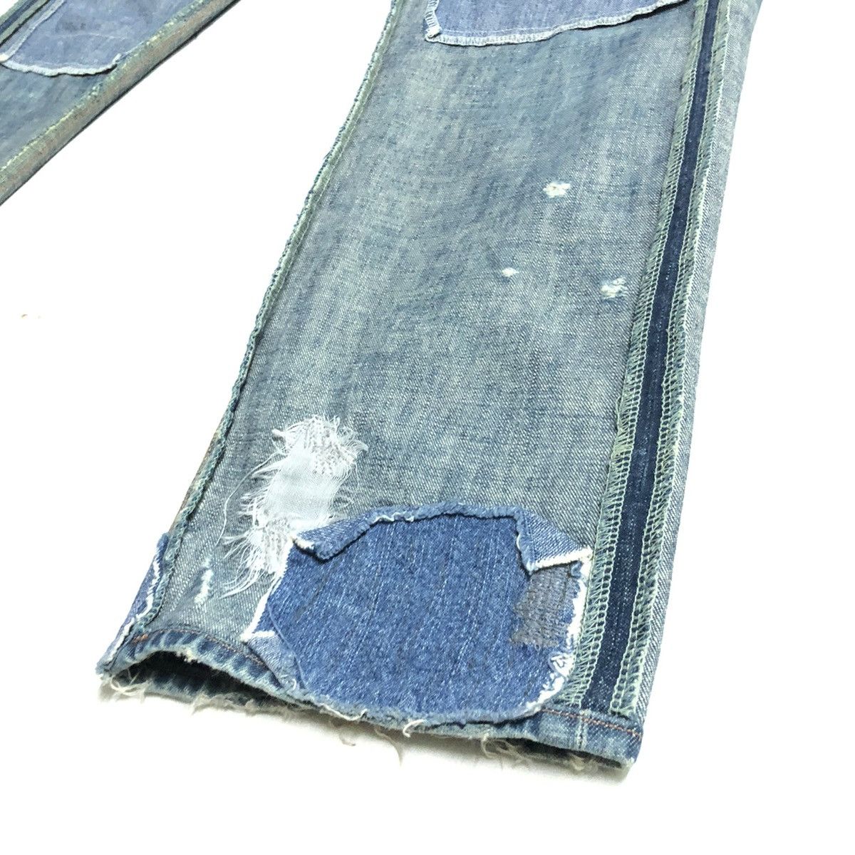 Japanese Brand RNA Japan Patchwork/Shashiko Distressed Denim Size US 30 / EU 46 - 20 Thumbnail