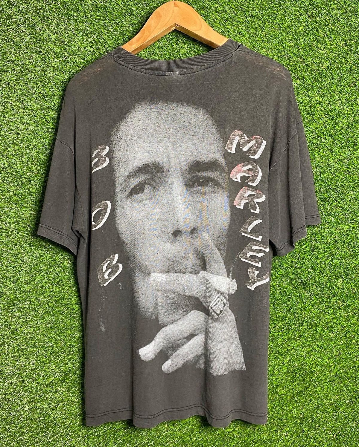 Rap Tees × Vintage 🚨Vintage Bob Marley Marijuana Weed Rap Tee T-Shirt Size US L / EU 52-54 / 3 - 2 Thumbnail