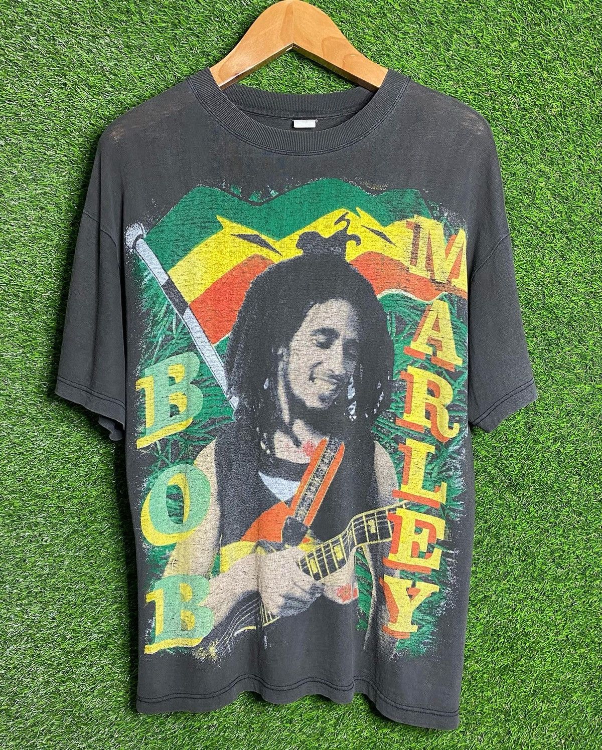Rap Tees × Vintage 🚨Vintage Bob Marley Marijuana Weed Rap Tee T-Shirt Size US L / EU 52-54 / 3 - 6 Thumbnail