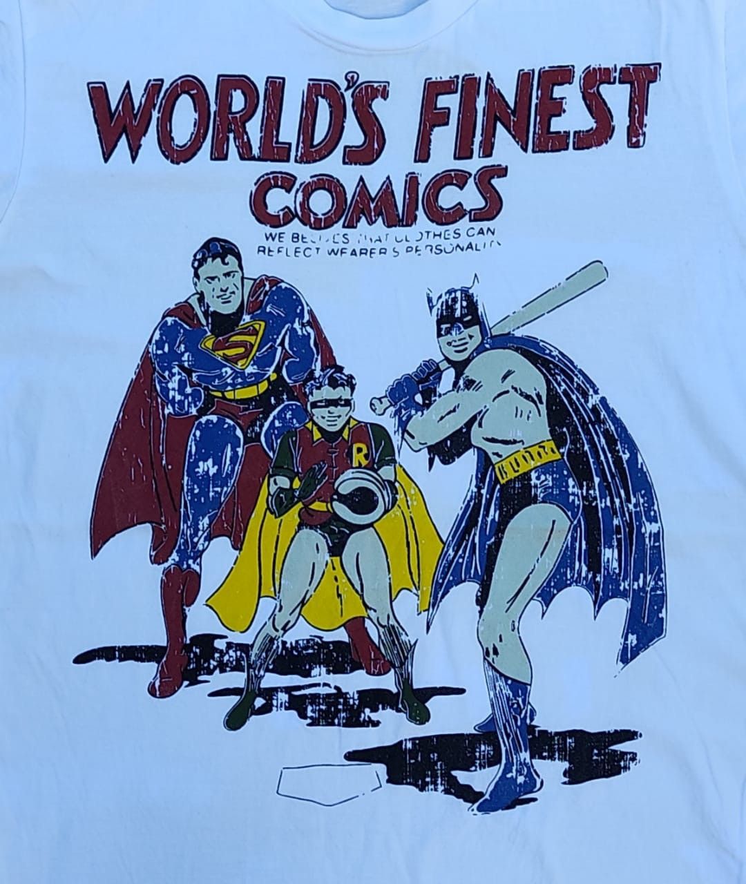 DC Comics × Marvel Comics tee D - 8 world finest comics superhero Size US L / EU 52-54 / 3 - 2 Thumbnail