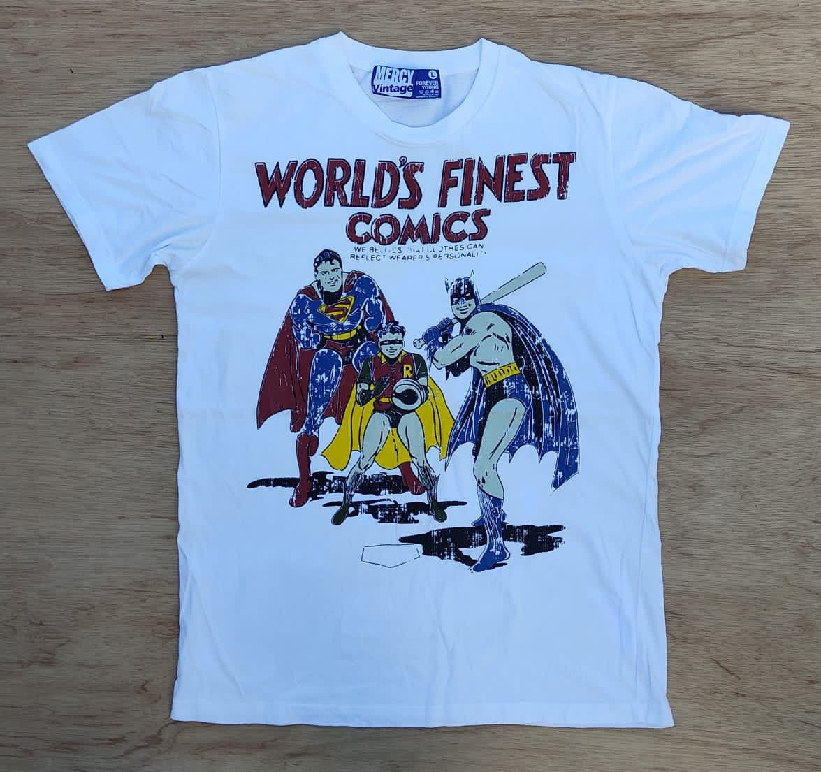 DC Comics × Marvel Comics tee D - 8 world finest comics superhero Size US L / EU 52-54 / 3 - 1 Thumbnail