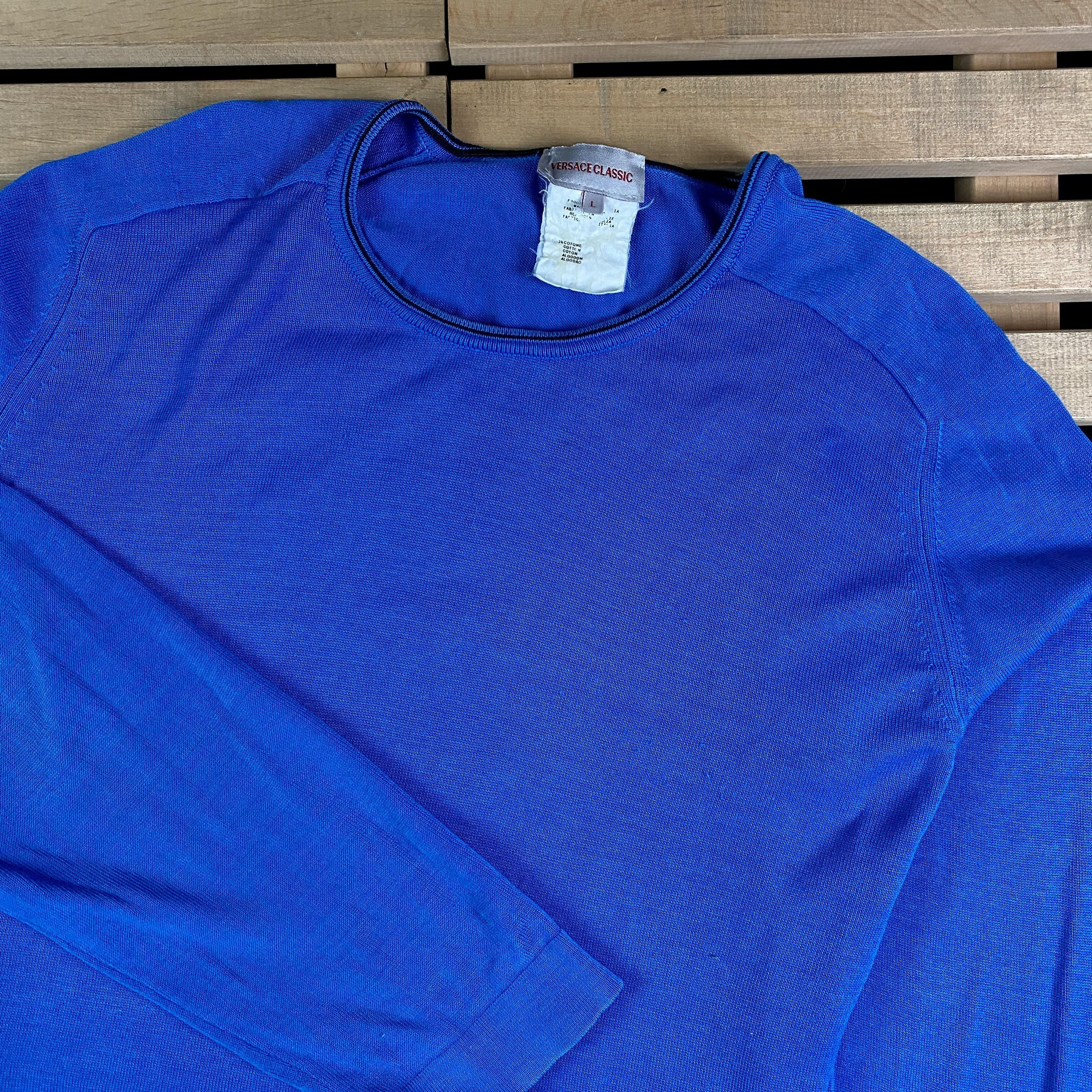 Versace × Vintage Mens Jumper Sweatshirt Versace Classic Size L Size US L / EU 52-54 / 3 - 2 Thumbnail