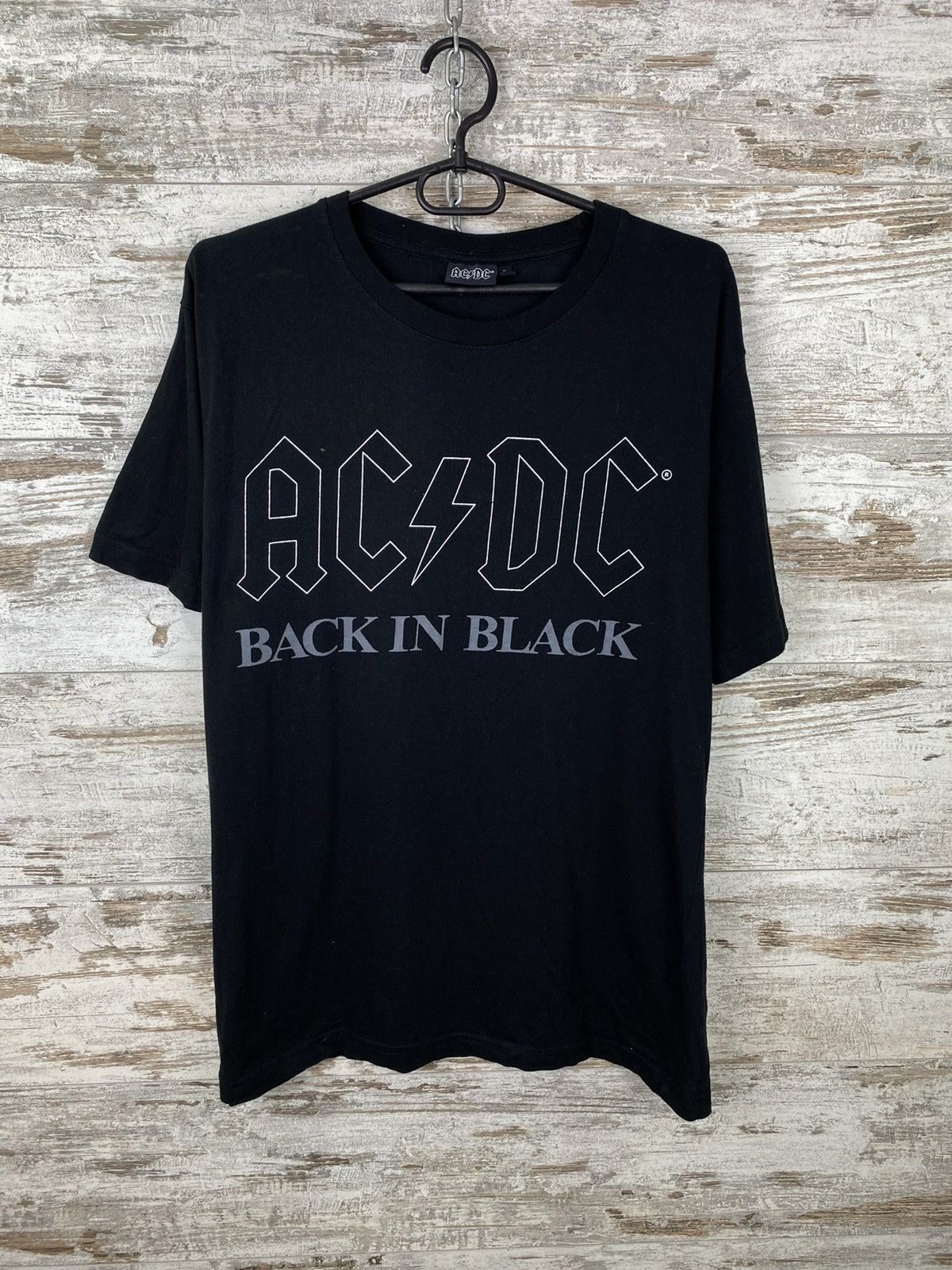AC/DC × Vintage Mens Vintage AC/DC T Shirt rock band tee Back in Black Size US L / EU 52-54 / 3 - 1 Thumbnail