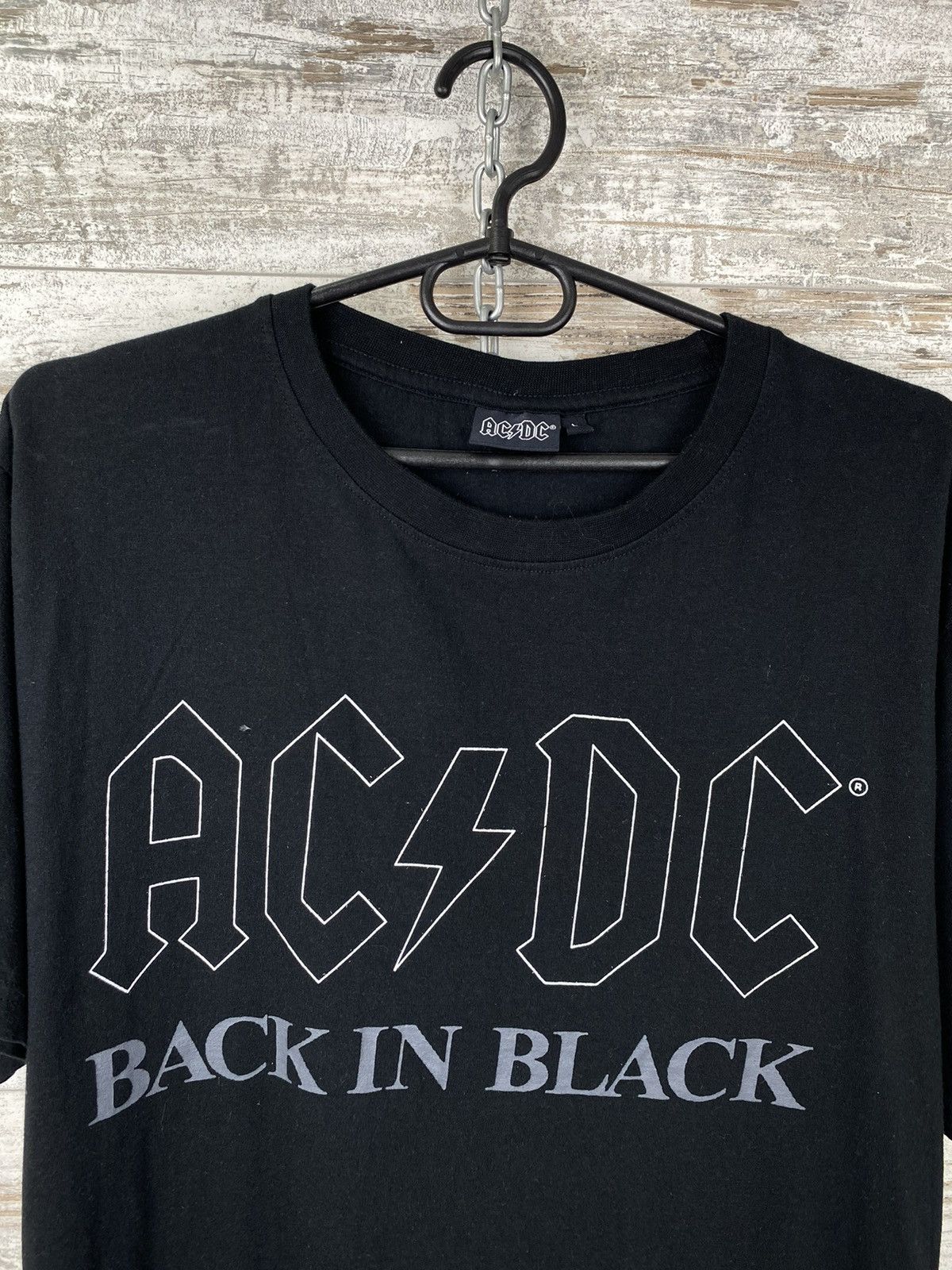AC/DC × Vintage Mens Vintage AC/DC T Shirt rock band tee Back in Black Size US L / EU 52-54 / 3 - 6 Thumbnail