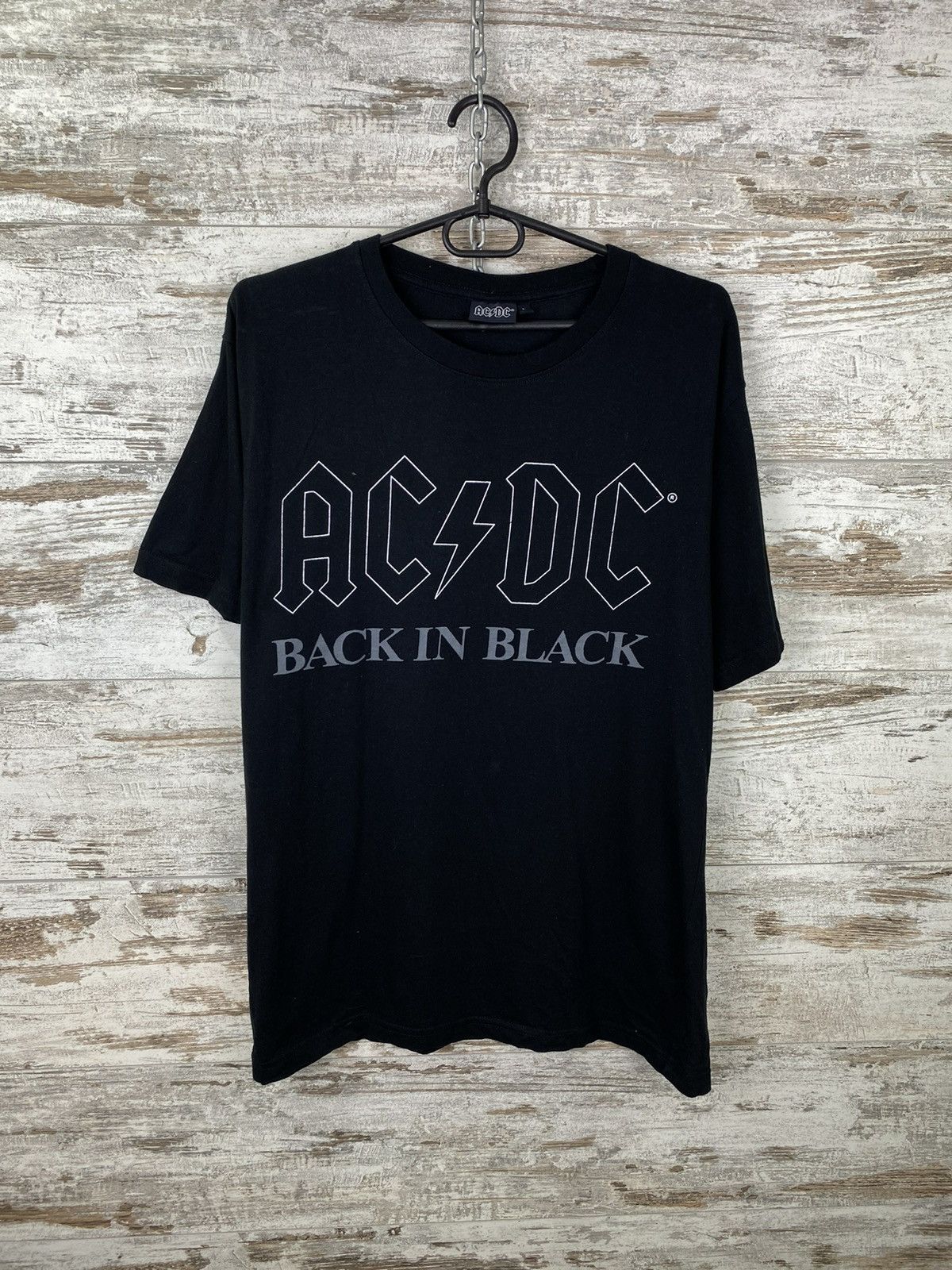 AC/DC × Vintage Mens Vintage AC/DC T Shirt rock band tee Back in Black Size US L / EU 52-54 / 3 - 2 Thumbnail