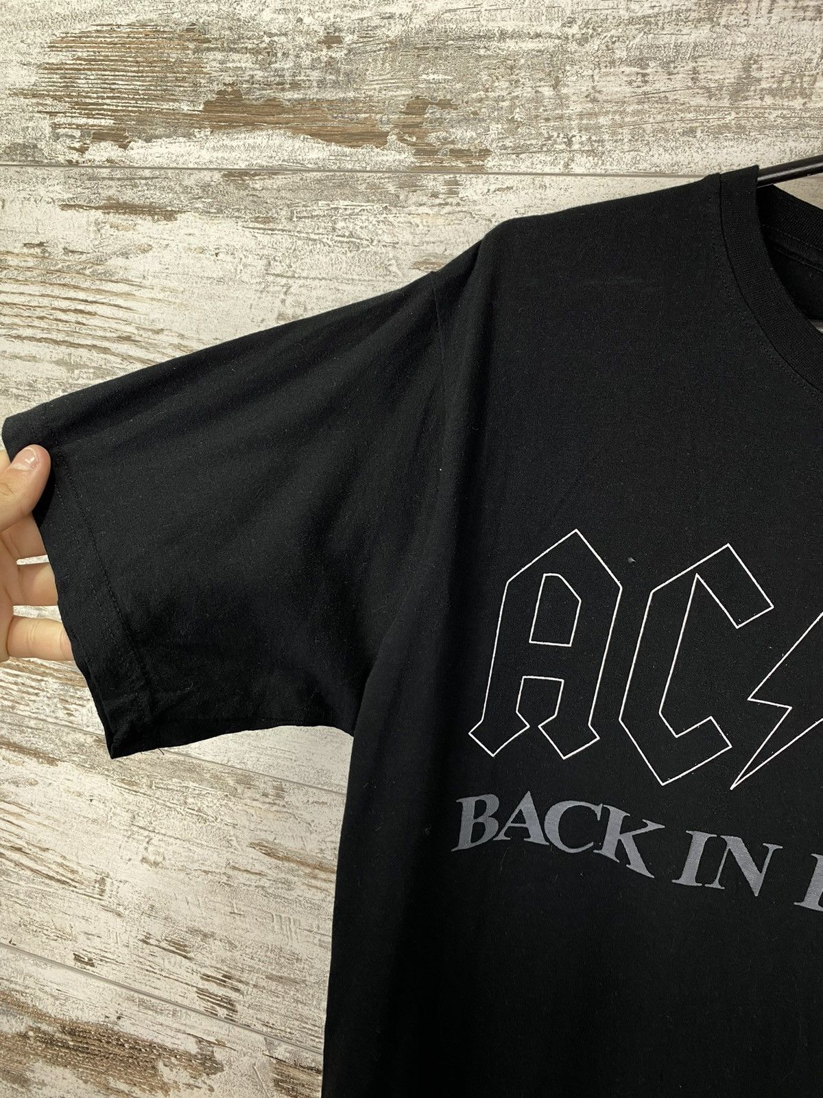 AC/DC × Vintage Mens Vintage AC/DC T Shirt rock band tee Back in Black Size US L / EU 52-54 / 3 - 4 Thumbnail