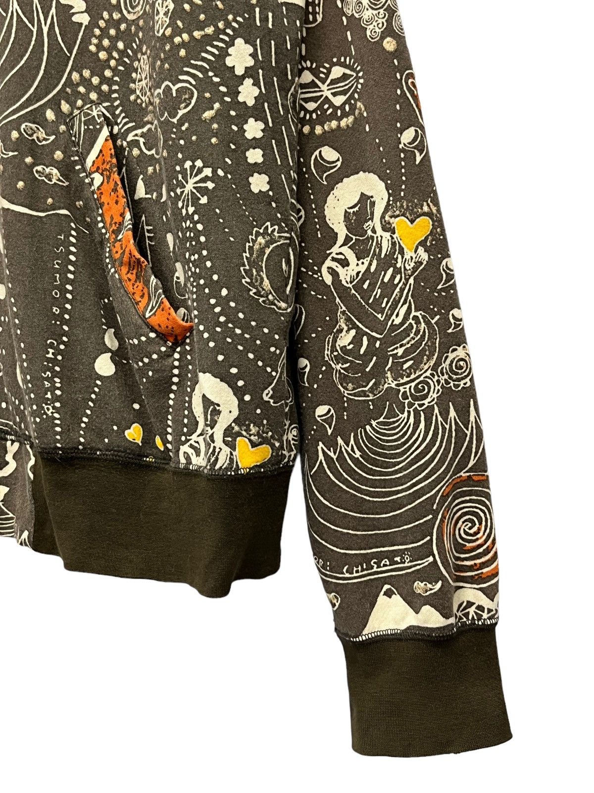Issey Miyake VERY RARE🔥TSUMORI CHISATO Abstract Indian Art Zipper Hoodie Size US M / EU 48-50 / 2 - 3 Thumbnail