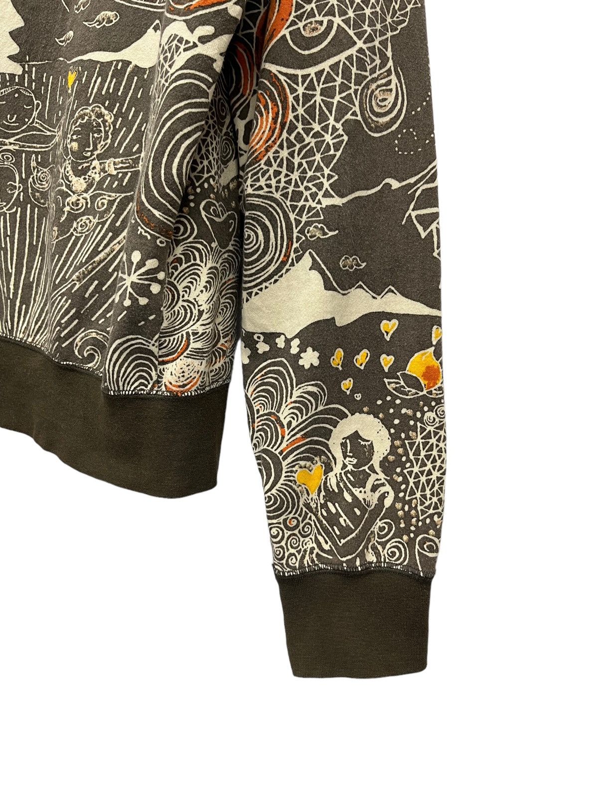 Issey Miyake VERY RARE🔥TSUMORI CHISATO Abstract Indian Art Zipper Hoodie Size US M / EU 48-50 / 2 - 14 Thumbnail
