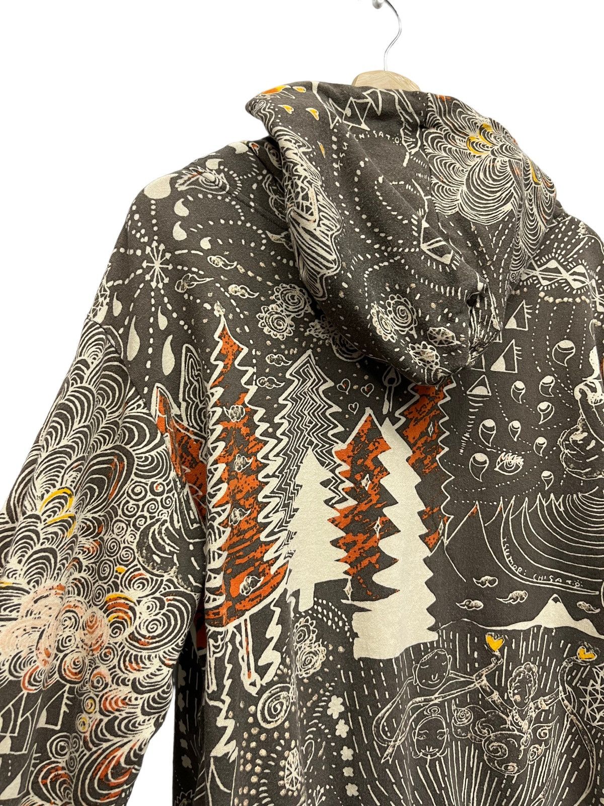 Issey Miyake VERY RARE🔥TSUMORI CHISATO Abstract Indian Art Zipper Hoodie Size US M / EU 48-50 / 2 - 18 Thumbnail