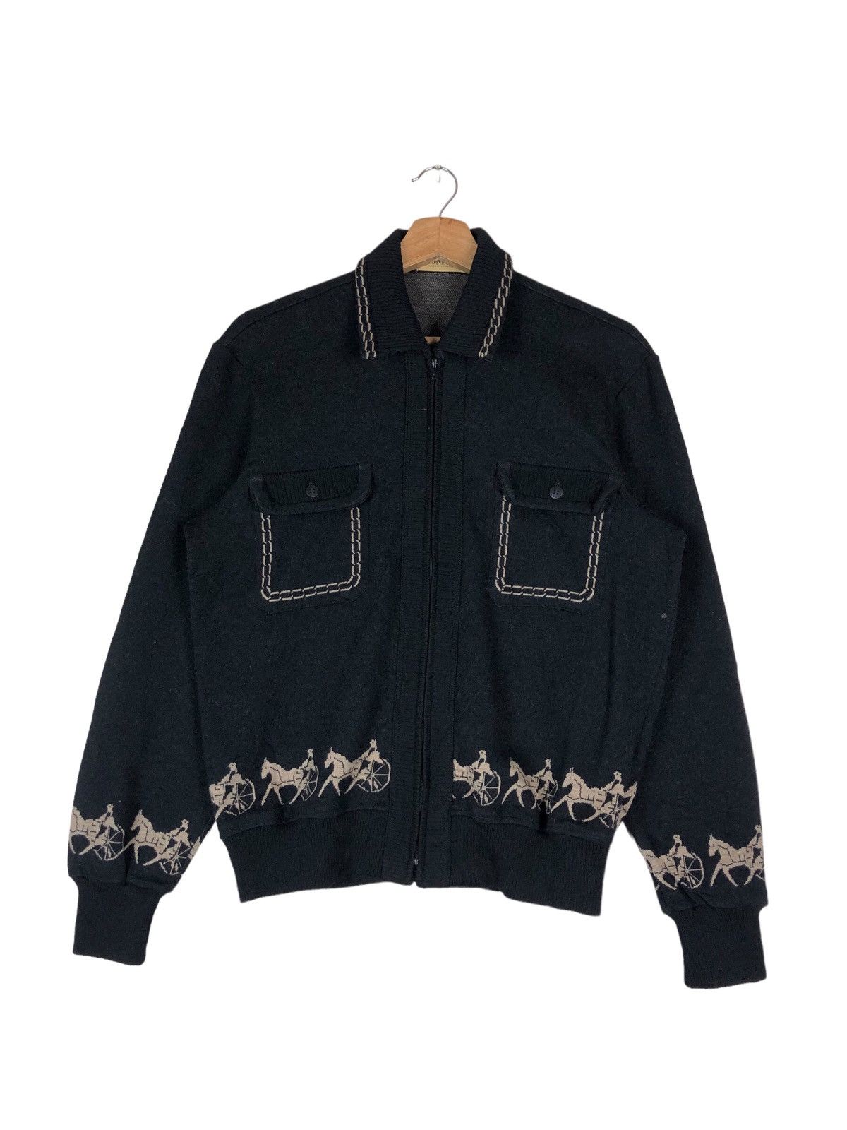 Japanese Brand Men’s Knitwear Le Duc Attele Hermes Style Sweater/Jumper Size US M / EU 48-50 / 2 - 1 Thumbnail