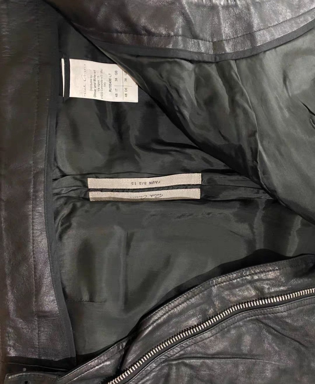 Rick Owens Rick Owens Classic slant zip cowhide leather trousers Size US 32 / EU 48 - 5 Thumbnail