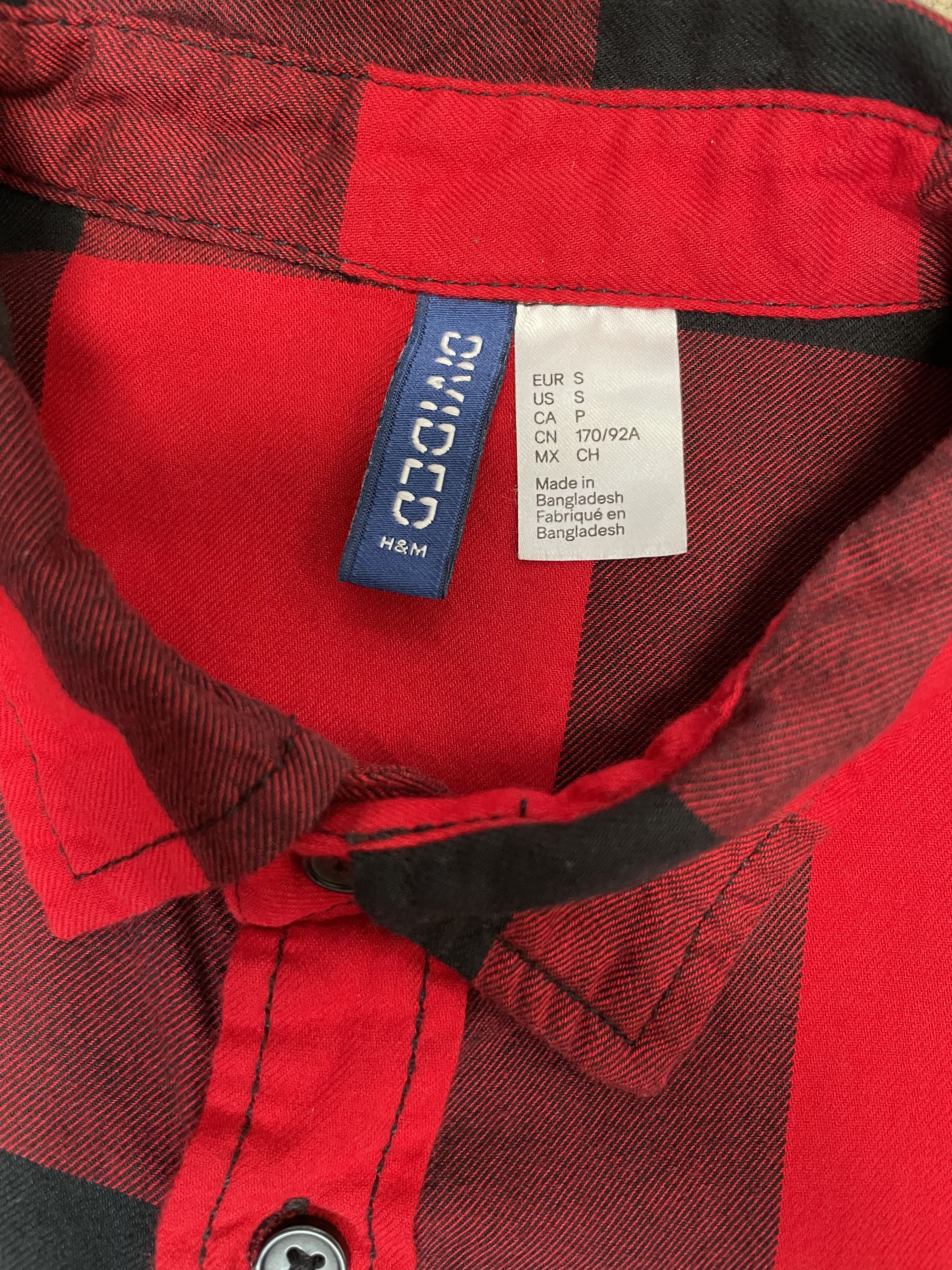 H&M H&M - Red and Black plaid flannel Size US S / EU 44-46 / 1 - 3 Thumbnail