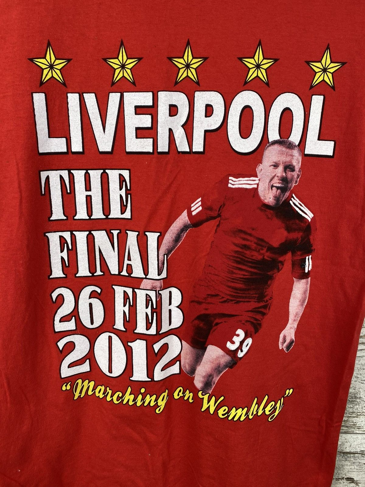 Vintage Mens Vintage FC Liverpool T shirt Reds at Wembley tee jersey Size US M / EU 48-50 / 2 - 6 Thumbnail
