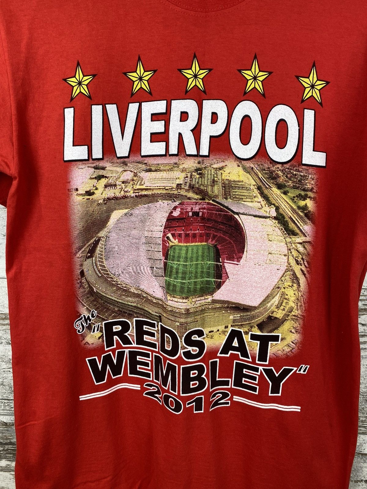 Vintage Mens Vintage FC Liverpool T shirt Reds at Wembley tee jersey Size US M / EU 48-50 / 2 - 2 Thumbnail