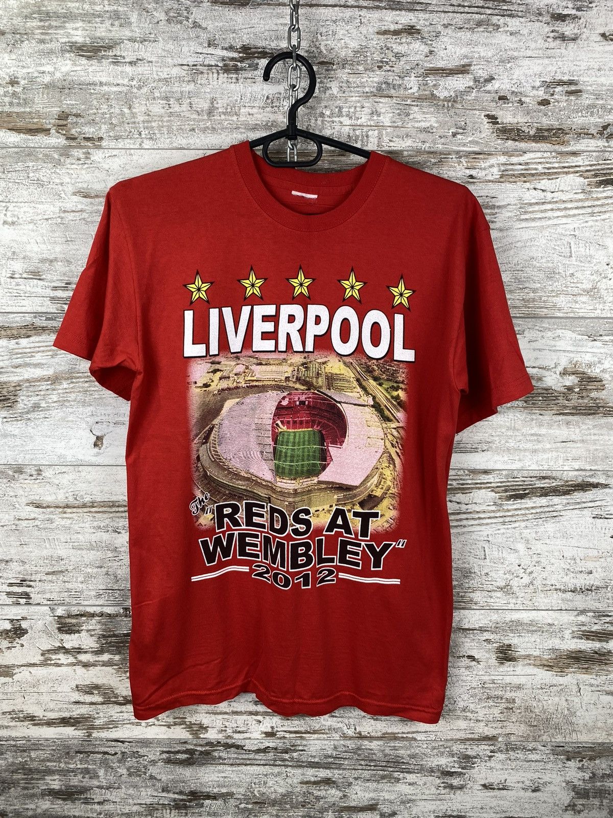 Vintage Mens Vintage FC Liverpool T shirt Reds at Wembley tee jersey Size US M / EU 48-50 / 2 - 1 Thumbnail