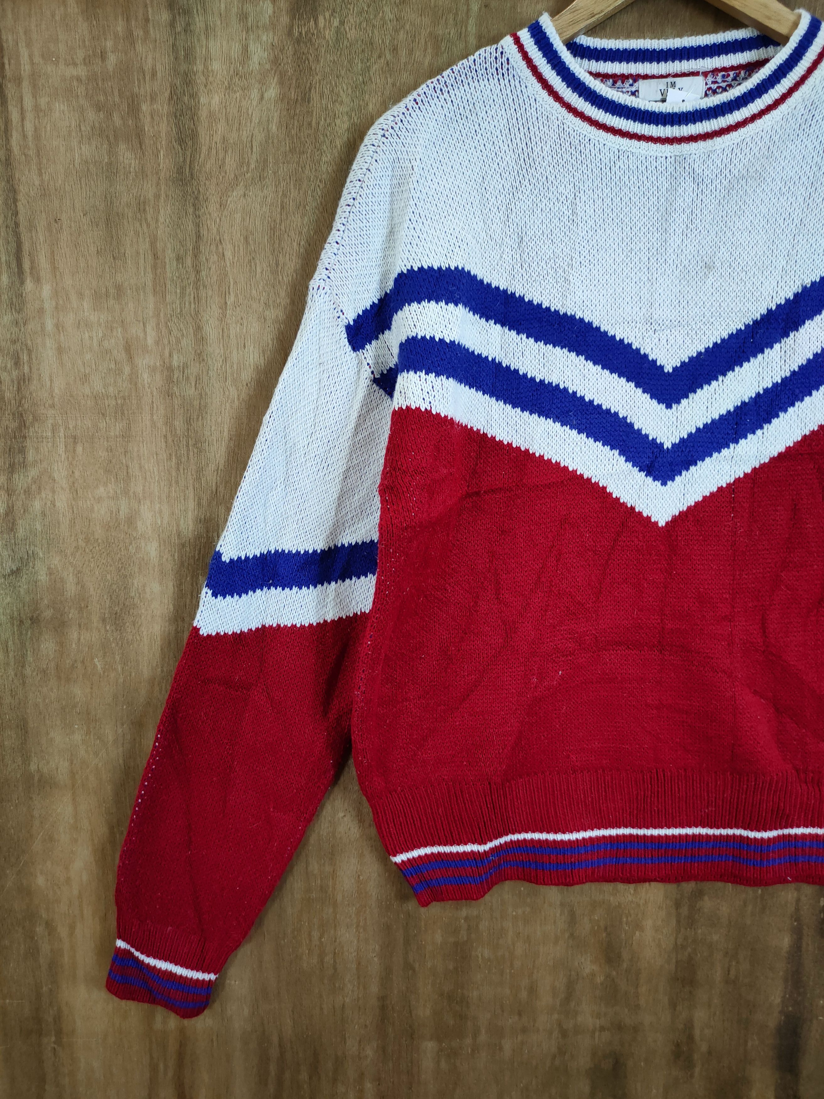Vintage Im Vely homespun knitwear winter sweatshirt #46-611 Size US M / EU 48-50 / 2 - 2 Thumbnail