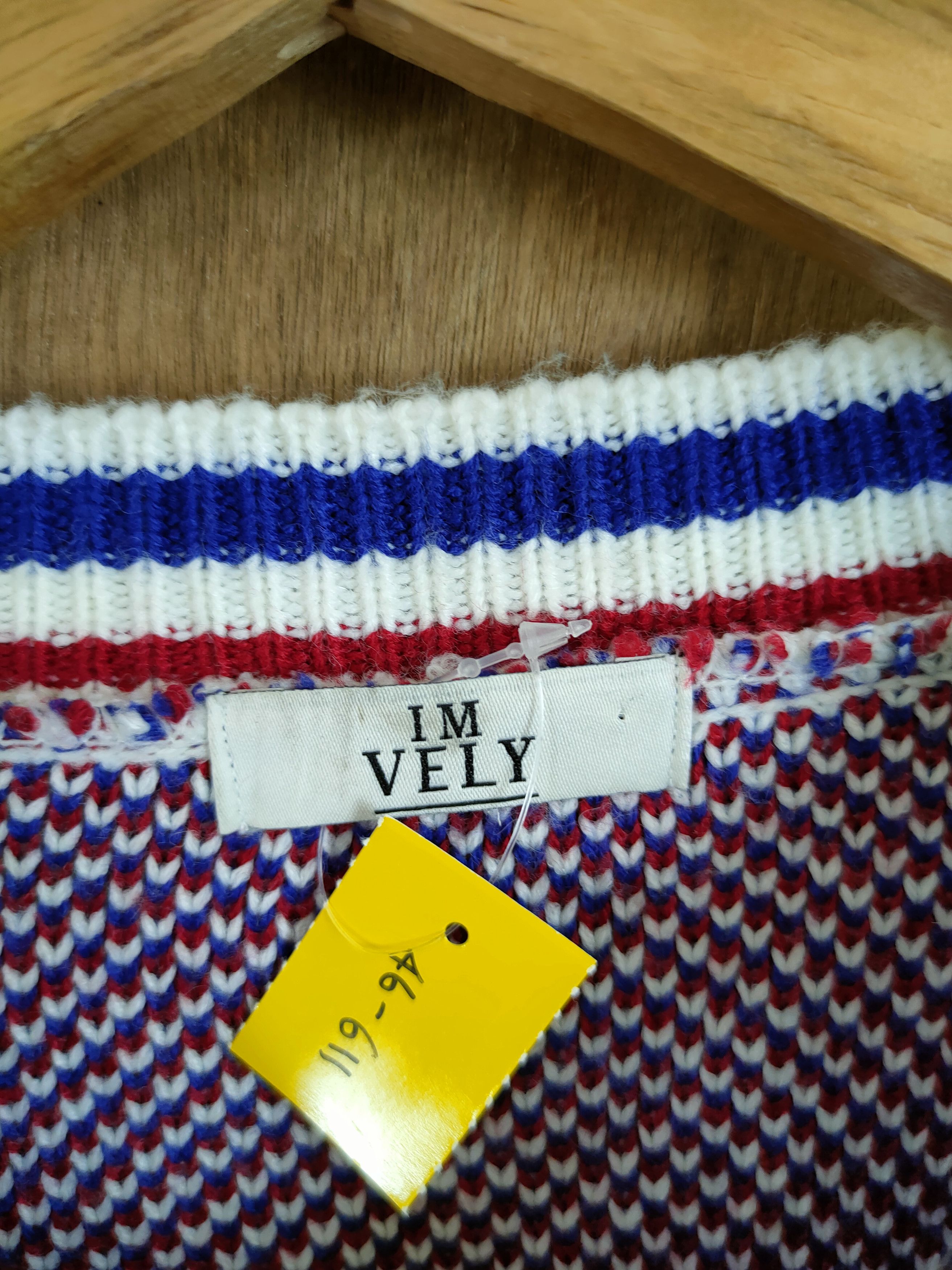 Vintage Im Vely homespun knitwear winter sweatshirt #46-611 Size US M / EU 48-50 / 2 - 4 Thumbnail