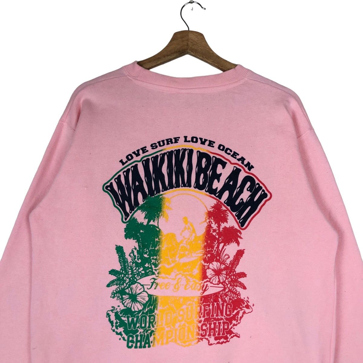 Vintage Vintage Hawaiian Rastafari Style Spellout Surfing Sweatshirt Size US L / EU 52-54 / 3 - 8 Thumbnail