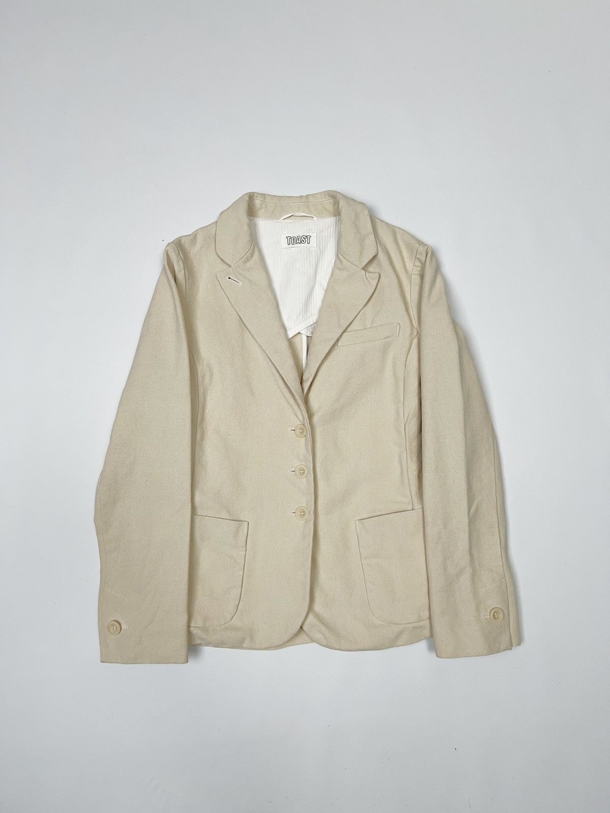 image of Designer Toast Hemp Beige Blazer Jacket English Brand, Women's (Size XL)