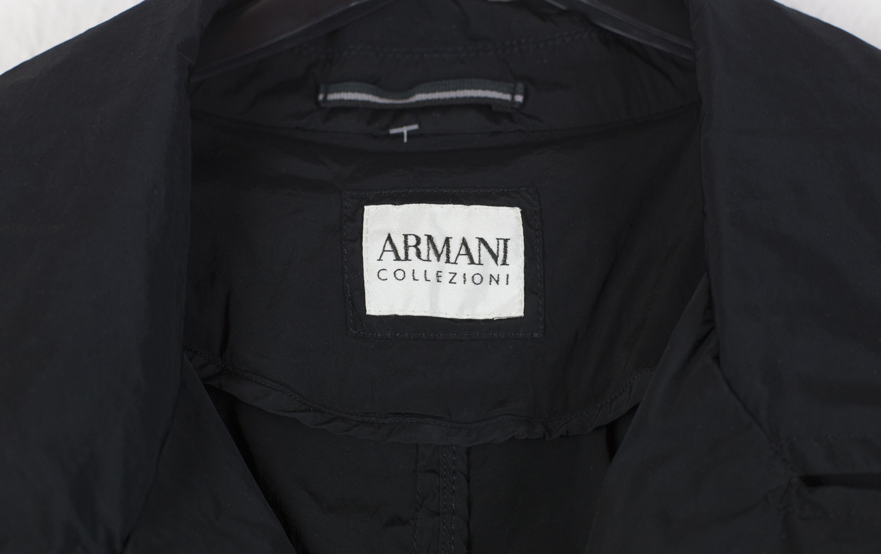 Armani New Armani Collezioni Raincoat Trench Coat Black Size 54 Size US L / EU 52-54 / 3 - 3 Thumbnail