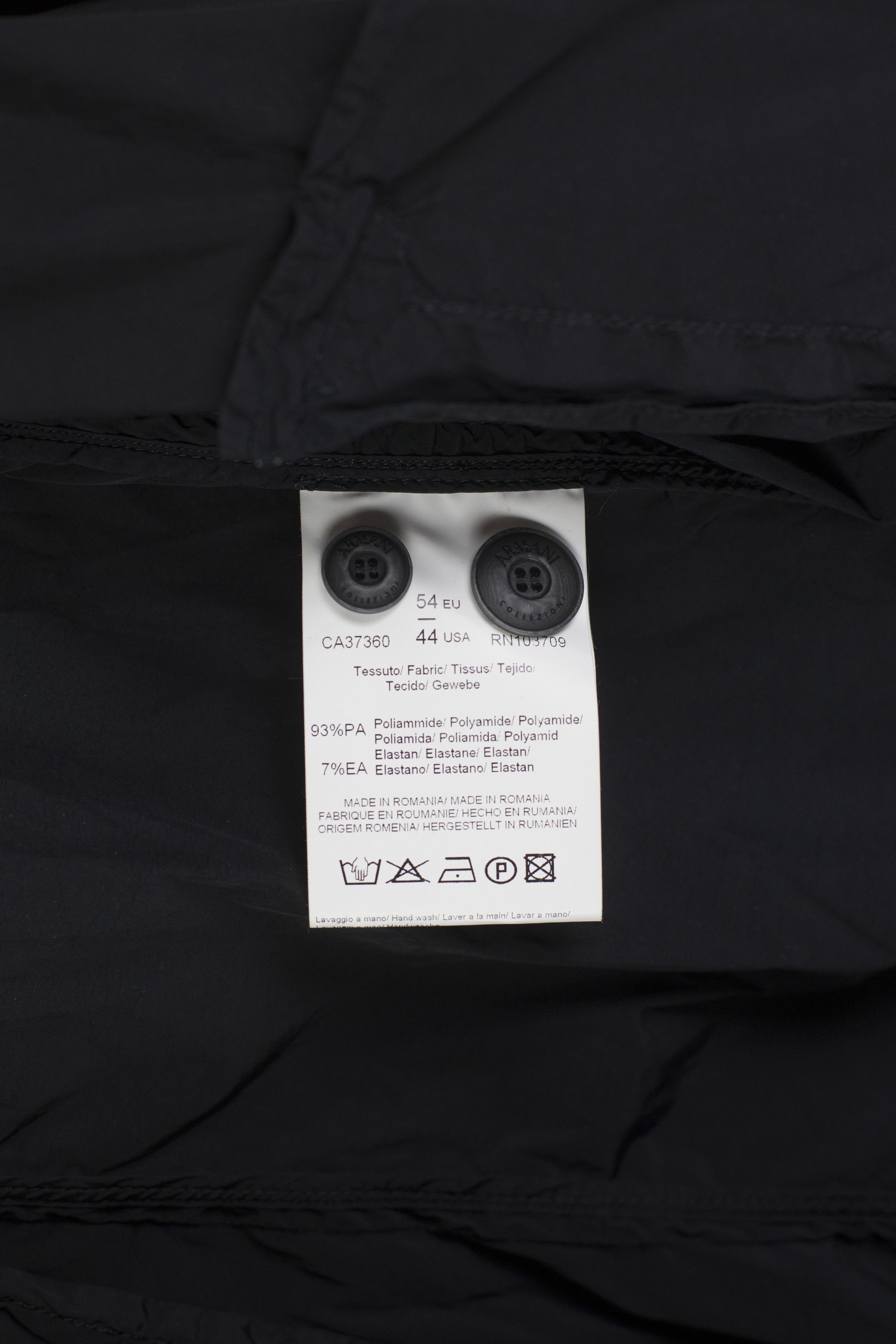 Armani New Armani Collezioni Raincoat Trench Coat Black Size 54 Size US L / EU 52-54 / 3 - 7 Thumbnail