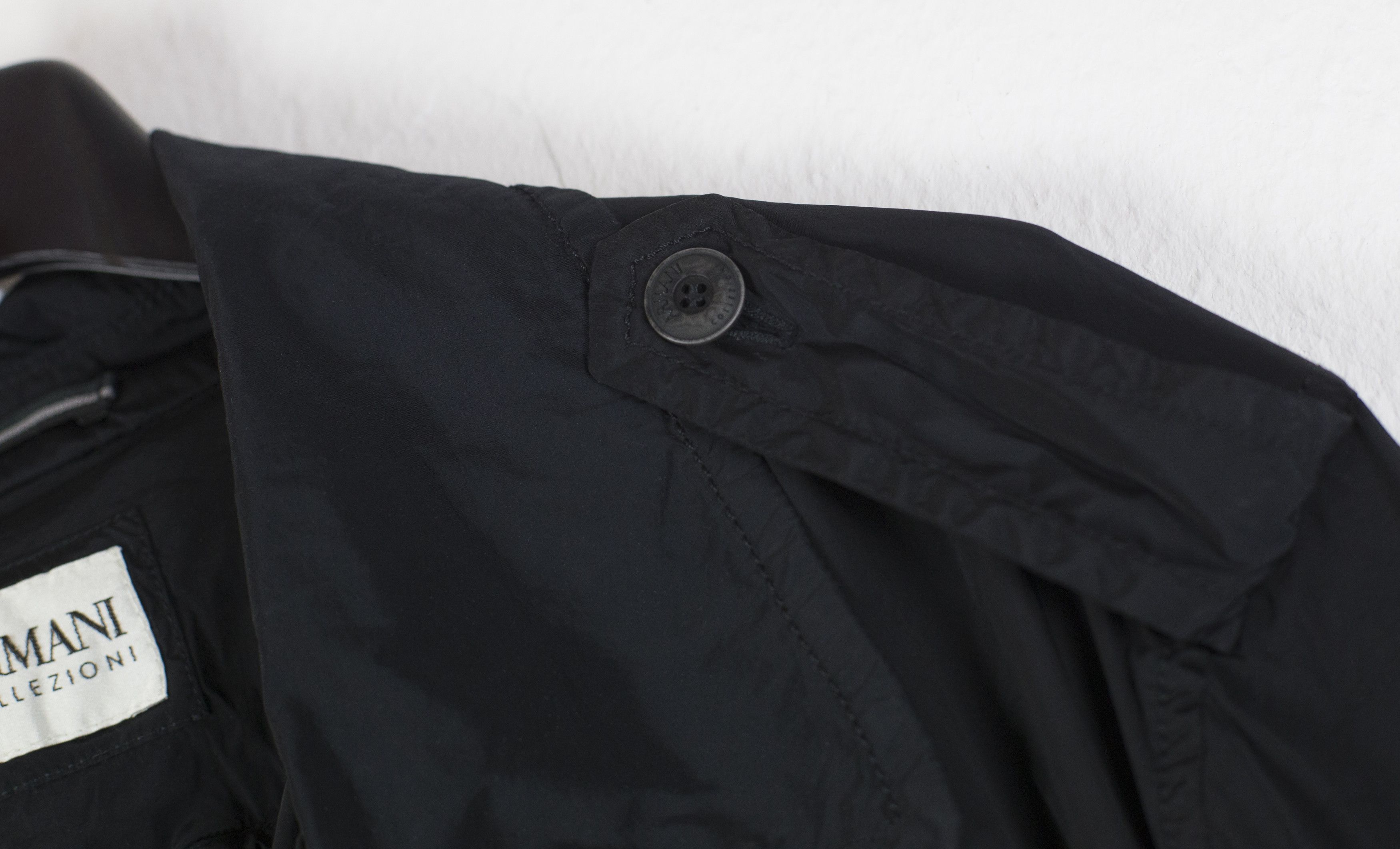 Armani New Armani Collezioni Raincoat Trench Coat Black Size 54 Size US L / EU 52-54 / 3 - 2 Thumbnail