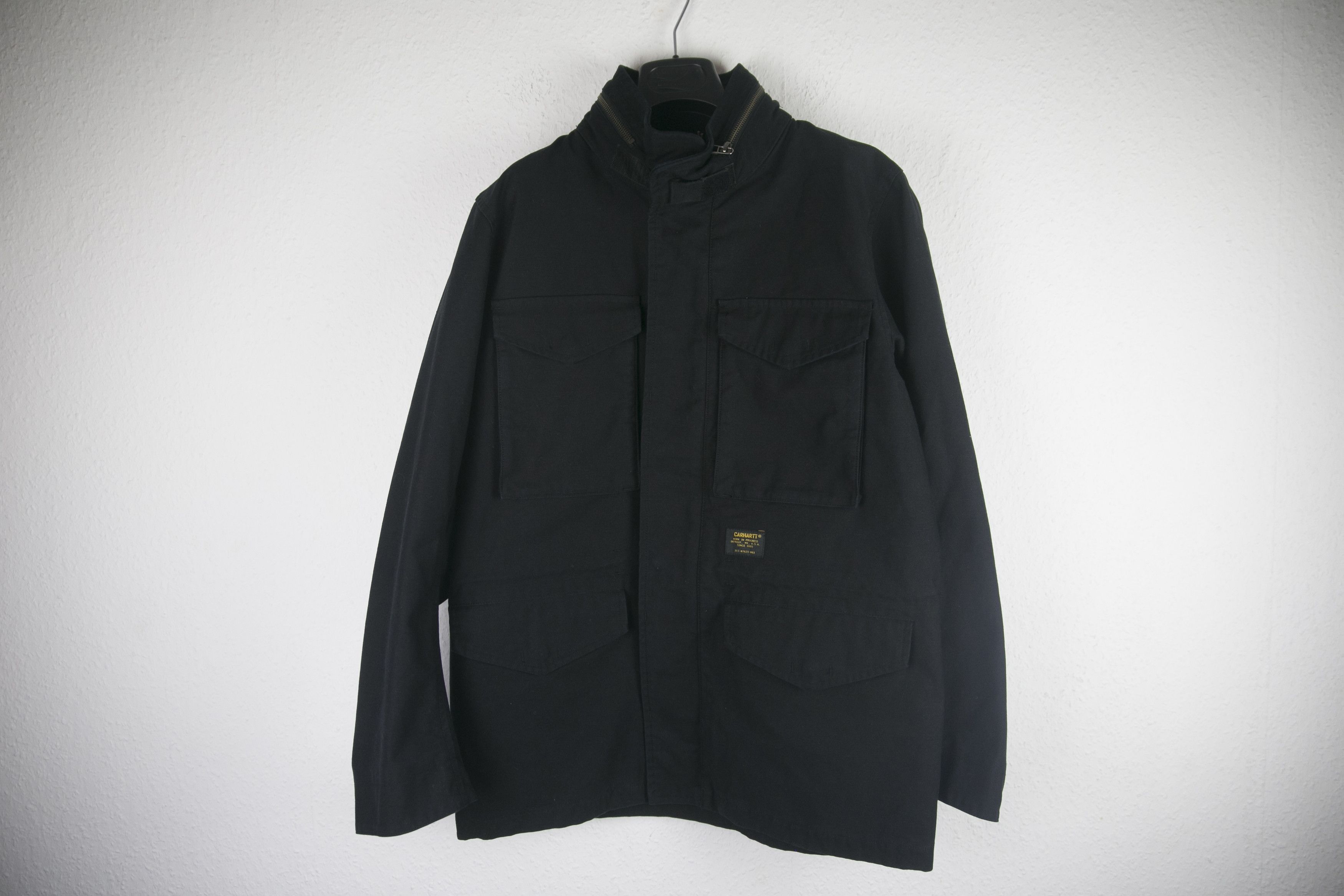 image of NWT Carhartt Wip Utility Jacket Black Stone Washed Size S, Men's